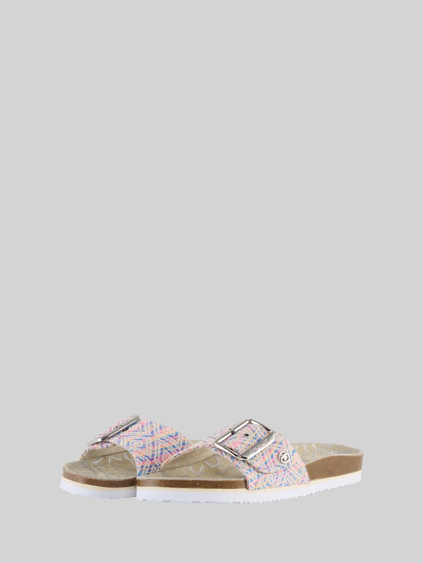 Flache Sandalen mit Flechtmuster von Women, blue-multi