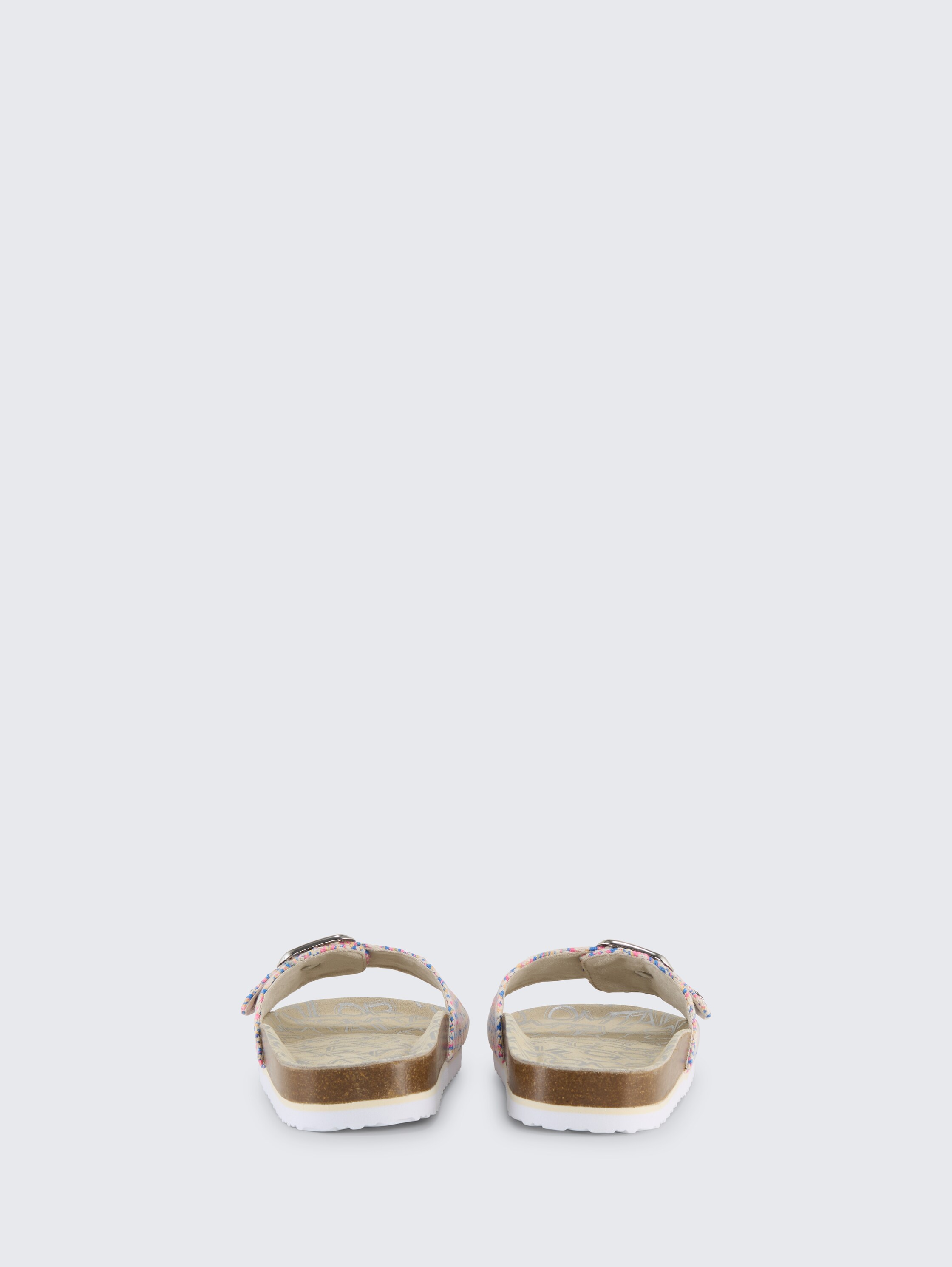 Flache Sandalen mit Flechtmuster - bluemulti - 