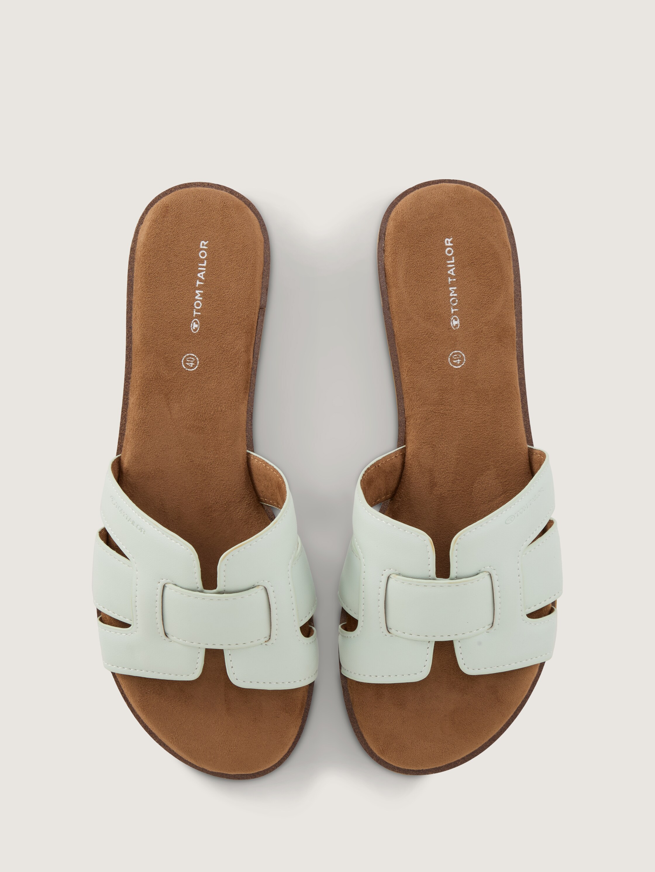 Flache Sandalen mit weicher Sohle - mint - 