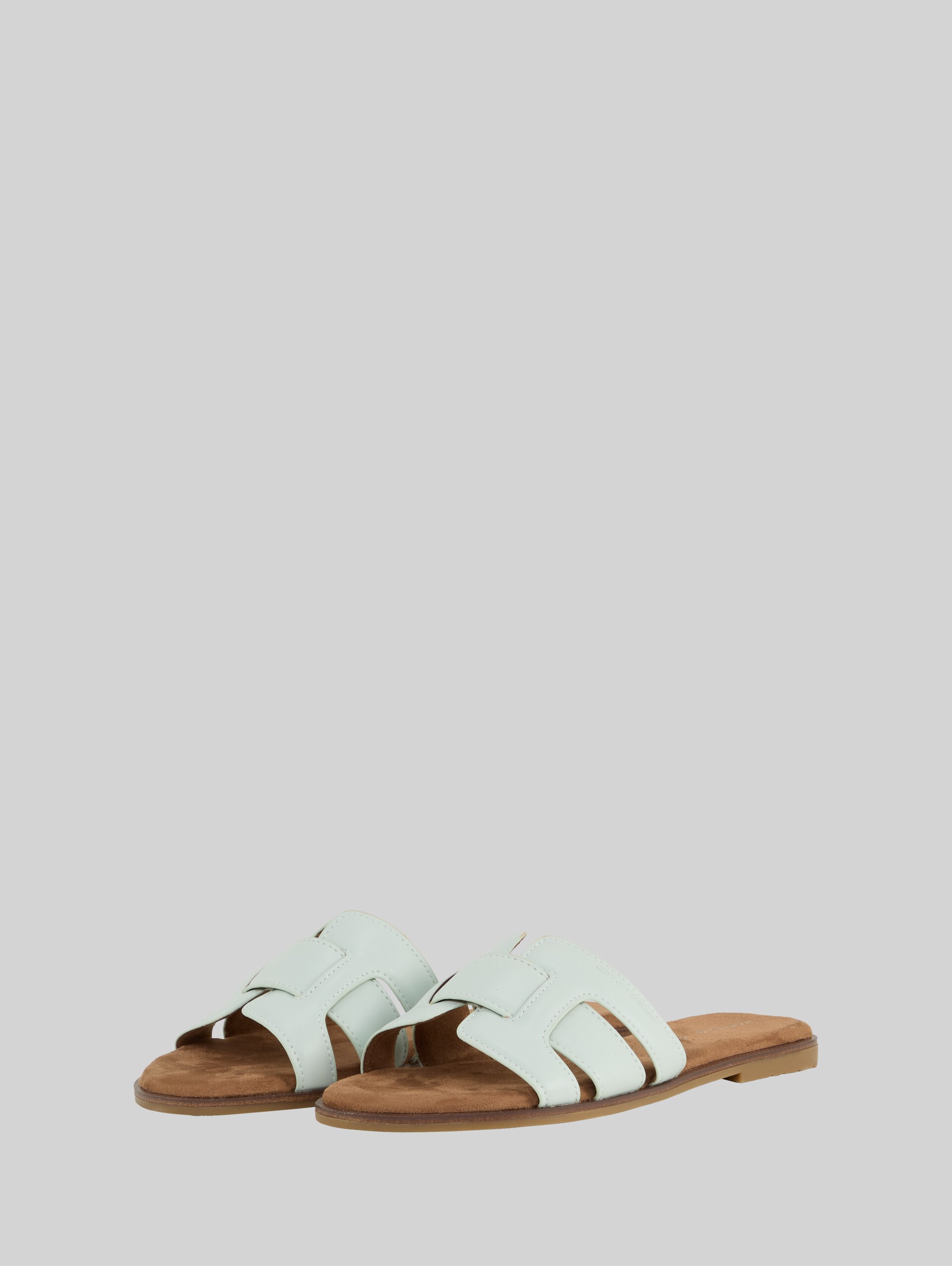 Flat sandals with soft soles - mint - side product view