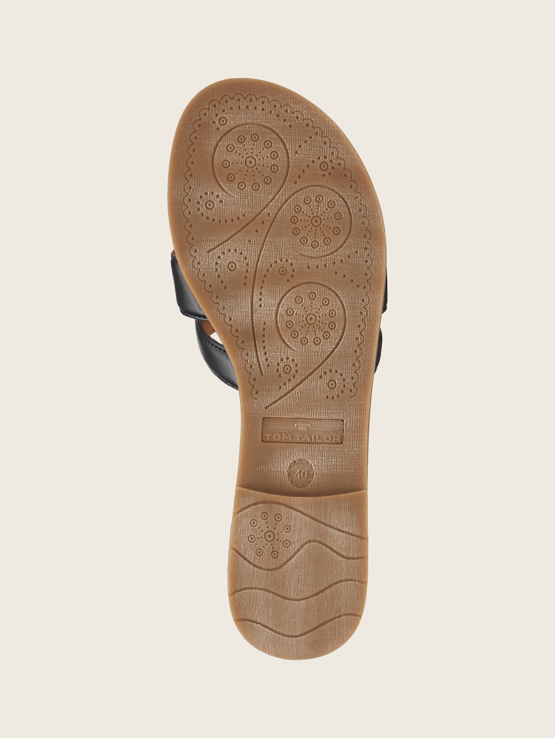 Flache Sandalen mit weicher Sohle - black - Produkt-Ansicht Sohle