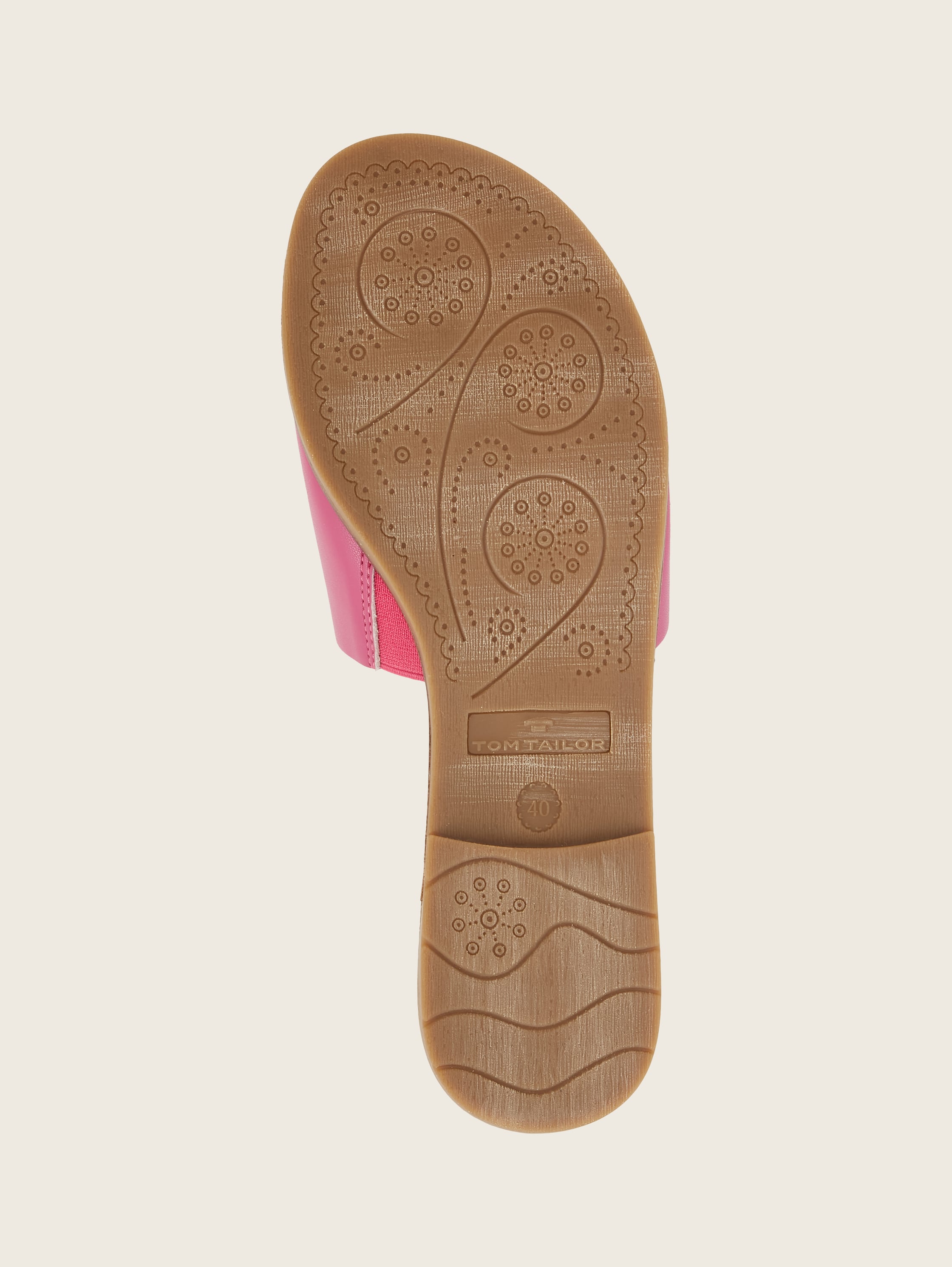 Pantolette aus hochwertigem Kunstleder - dkpink -