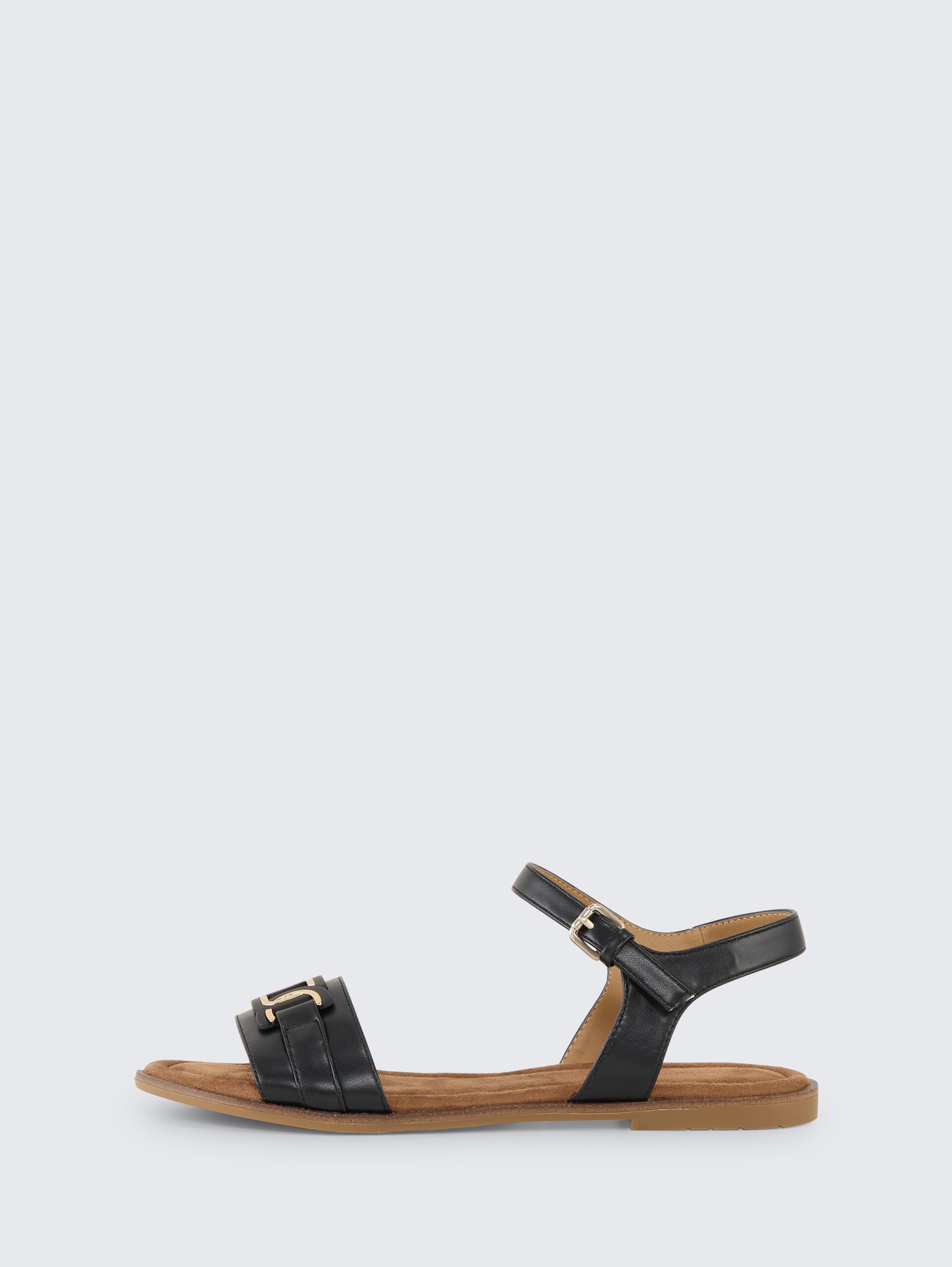 Flache Sandalen mit weicher Sohle - black - seitliche Produkt-Ansicht