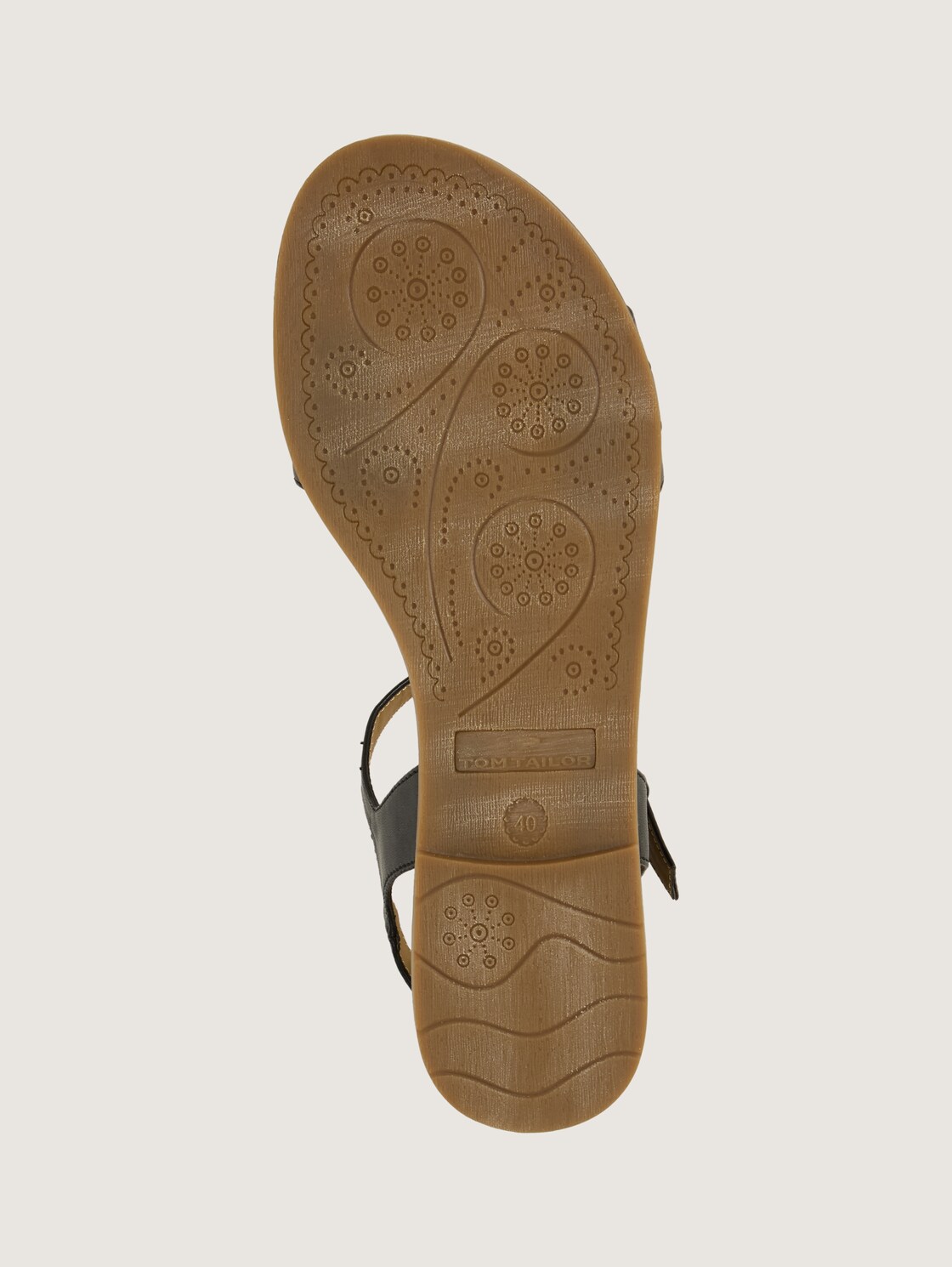 Flache Sandalen mit weicher Sohle - black - Produkt-Ansicht Sohle