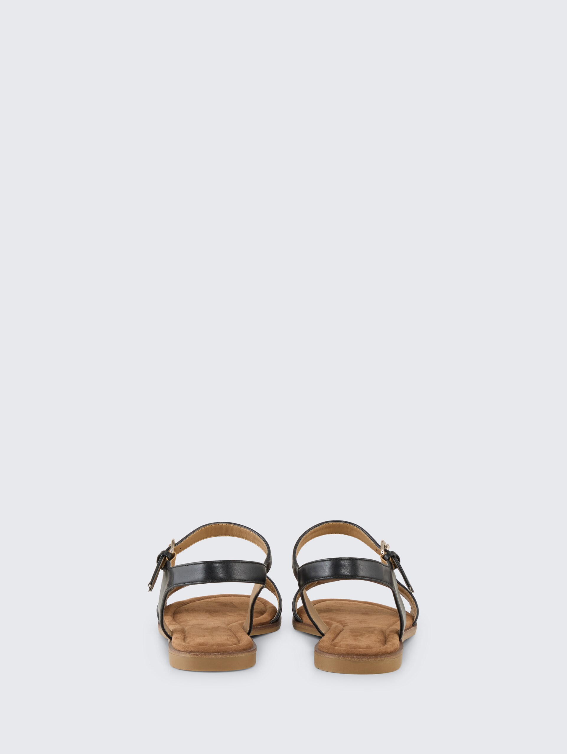 Flache Sandalen mit weicher Sohle - black - Produkt-Rückansicht