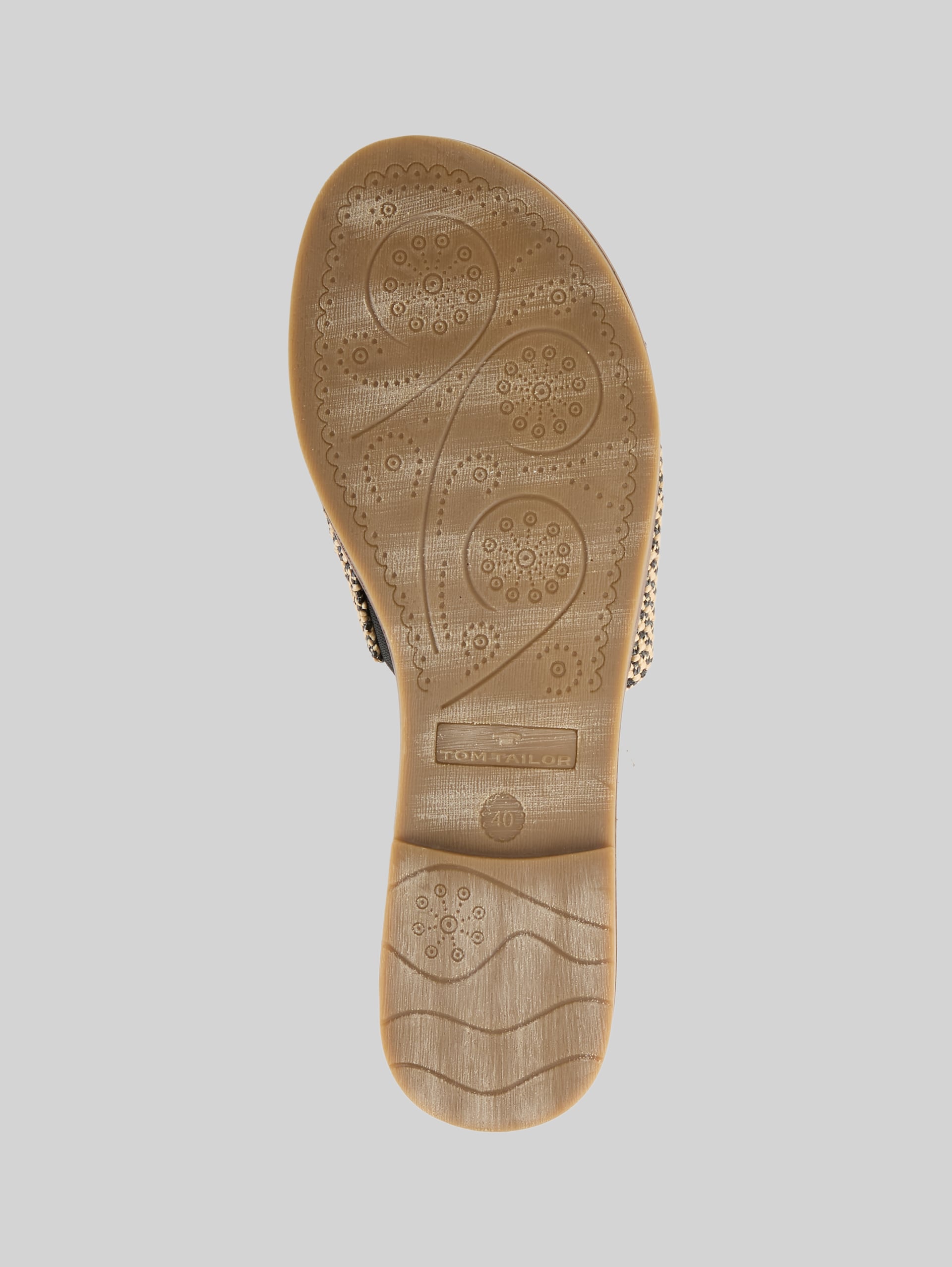 Flache Sandalen mit Flechtmuster - black - Produkt-Ansicht Sohle