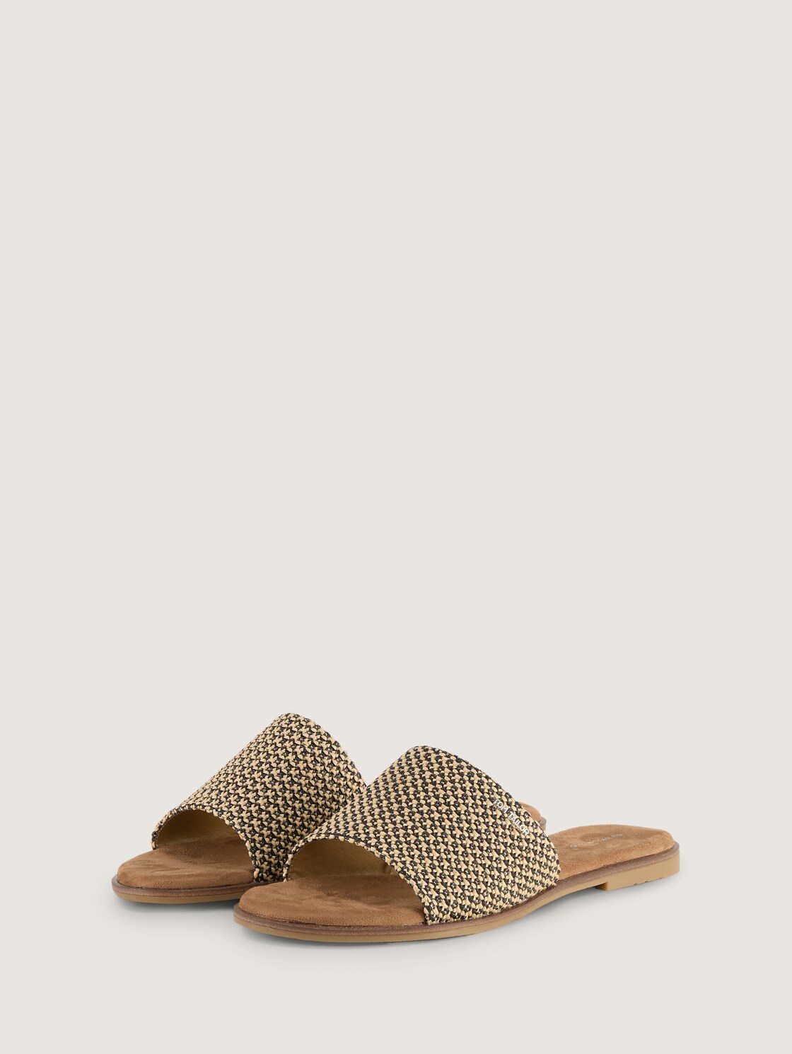 Flache Sandalen mit Flechtmuster - black - seitliche Produkt-Ansicht