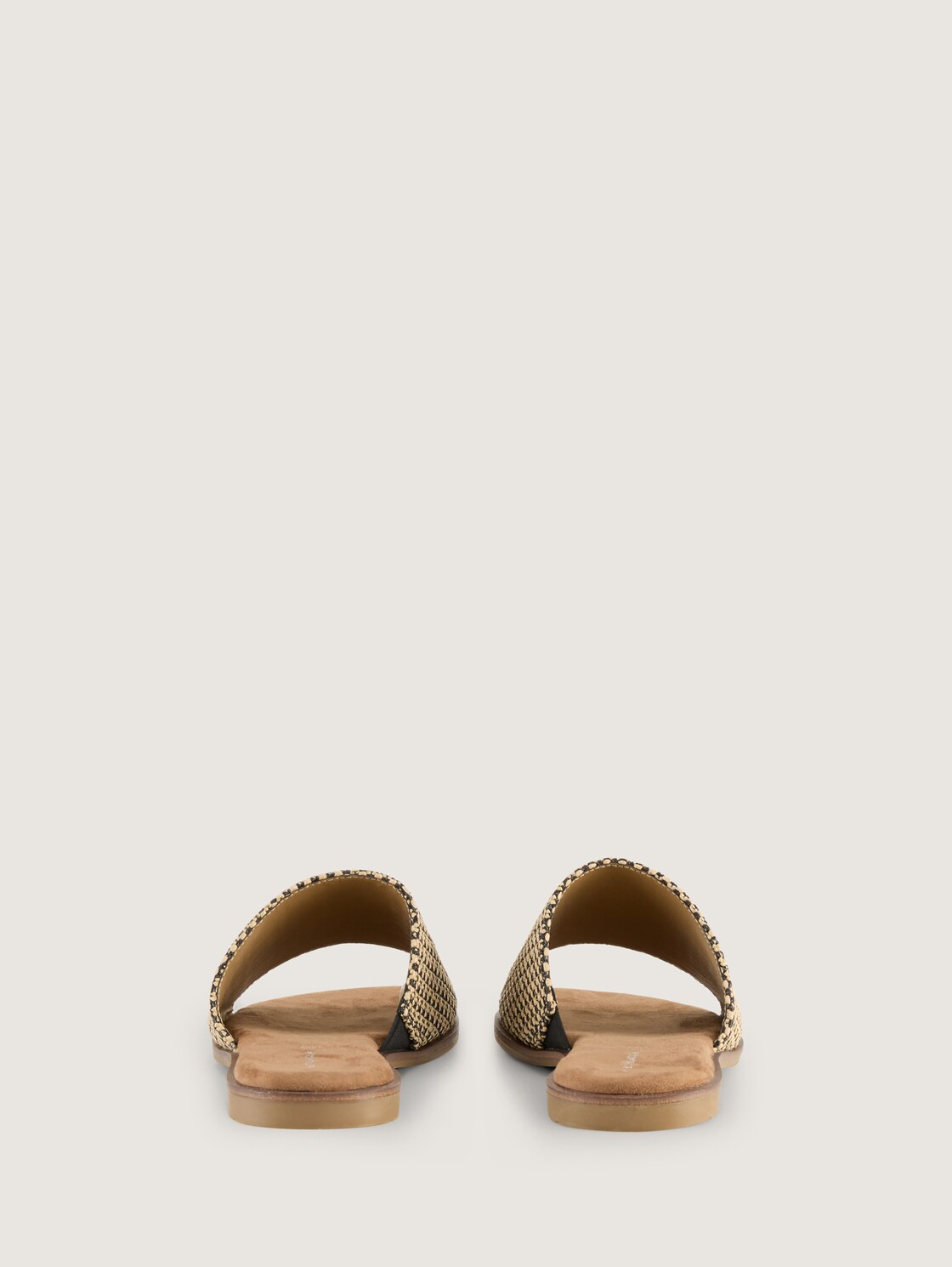 Flache Sandalen mit Flechtmuster - black - Produkt-Rückansicht