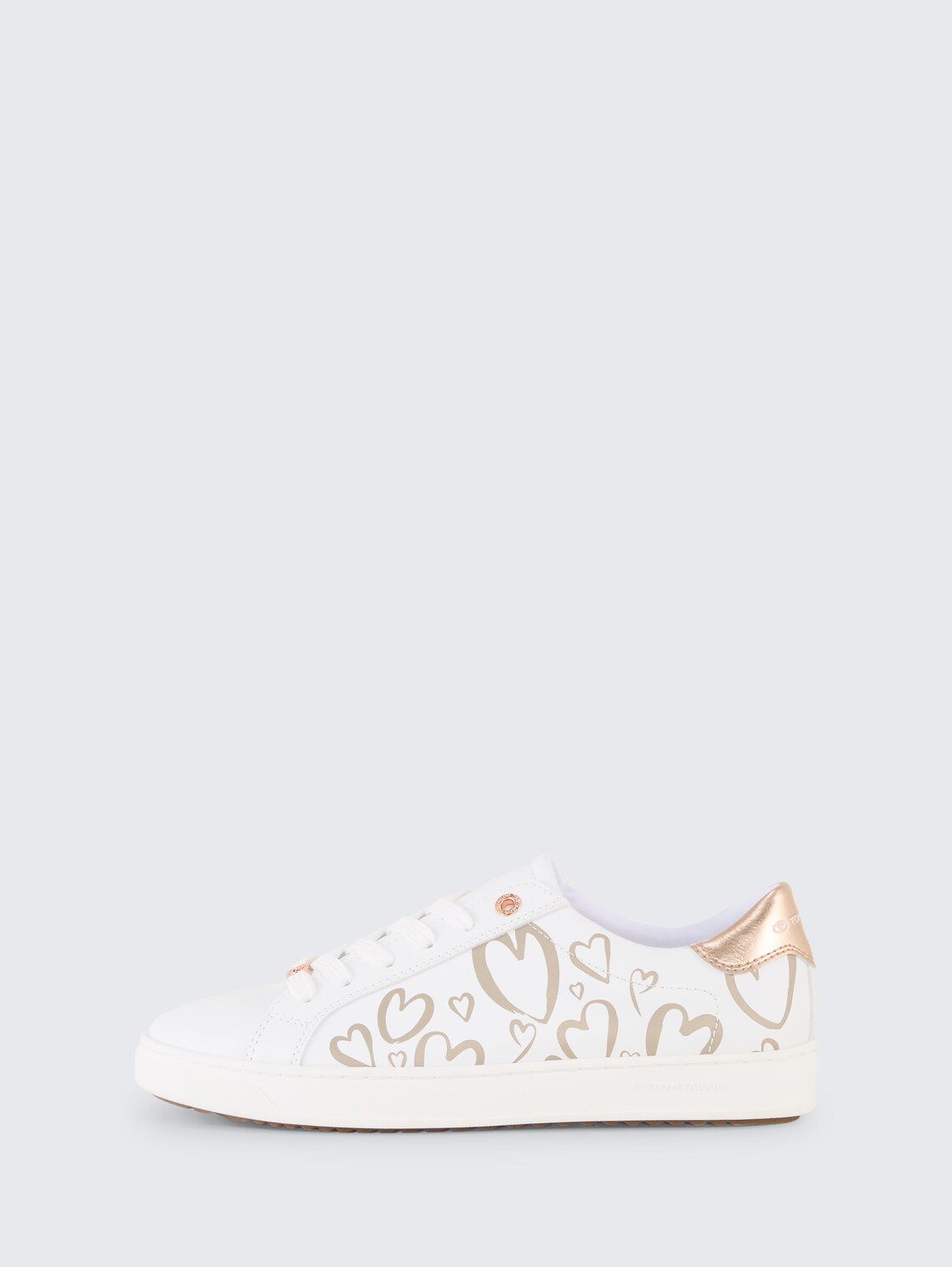 Sneaker mit Herz-Print - white - seitliche Produkt-Ansicht