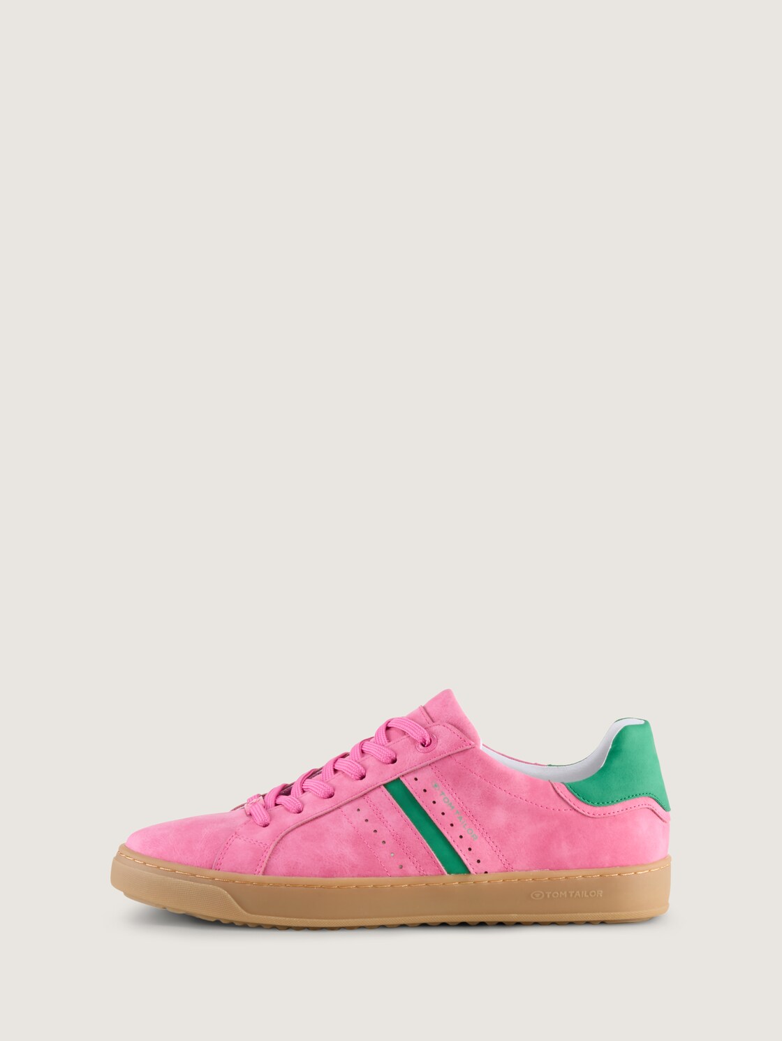 Sneaker mit Colour-Blocking - pink-green - seitliche Produkt-Ansicht
