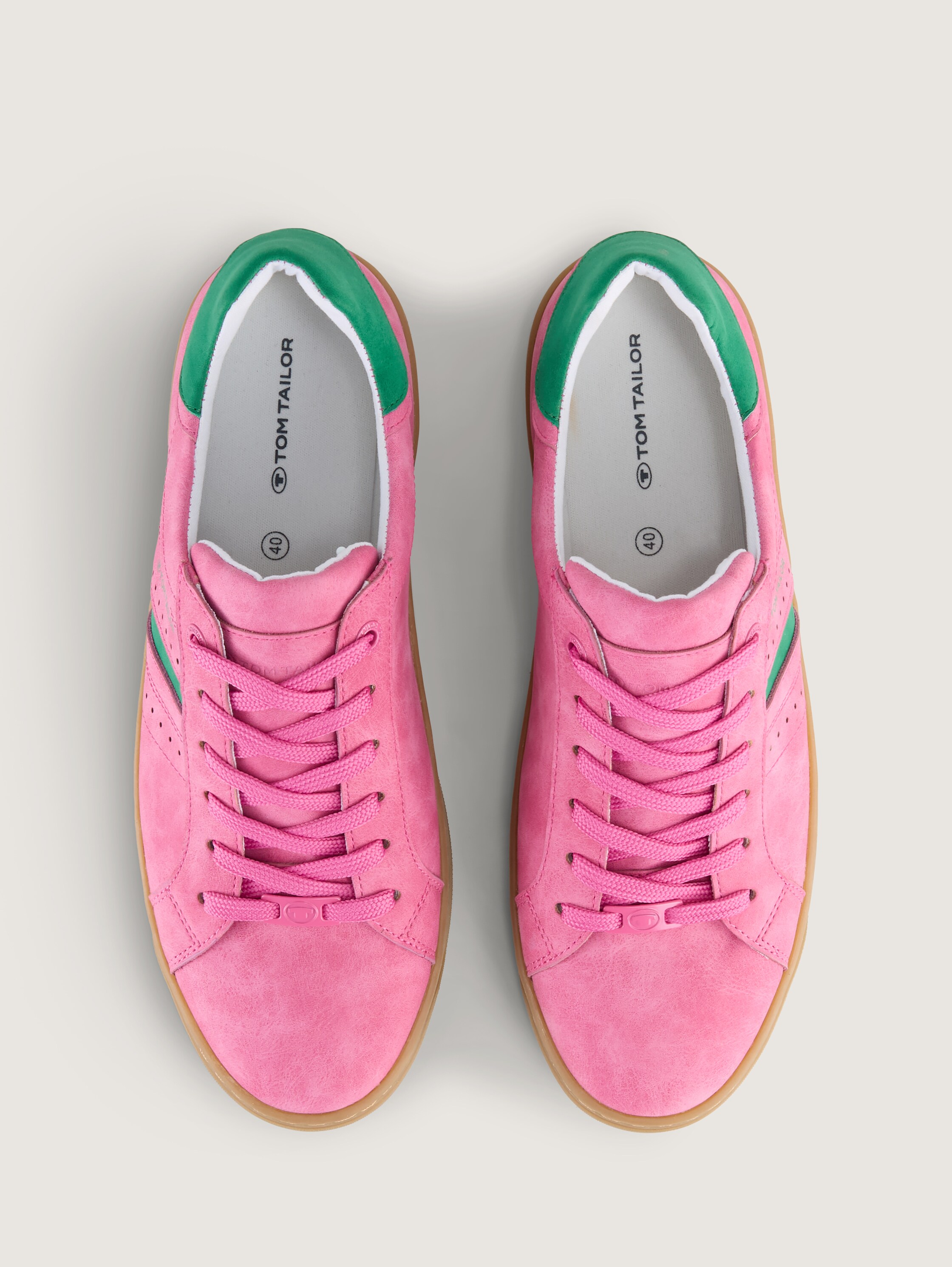 Sneaker mit Colour-Blocking - pinkgreen - Produkt-Ansicht von oben 