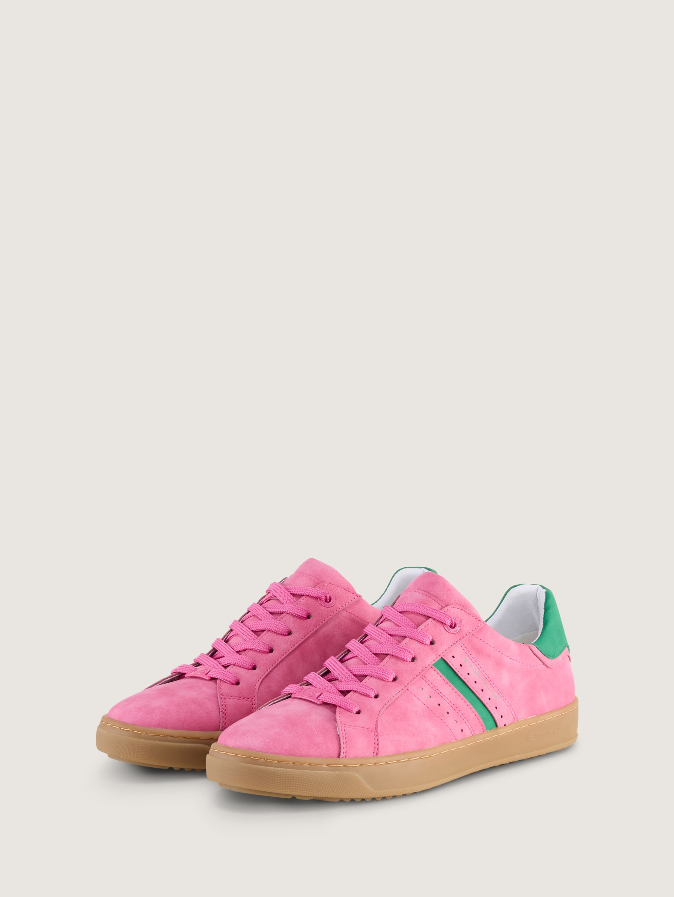 Sneaker mit Colour-Blocking - pinkgreen - seitliche Produkt-Ansicht