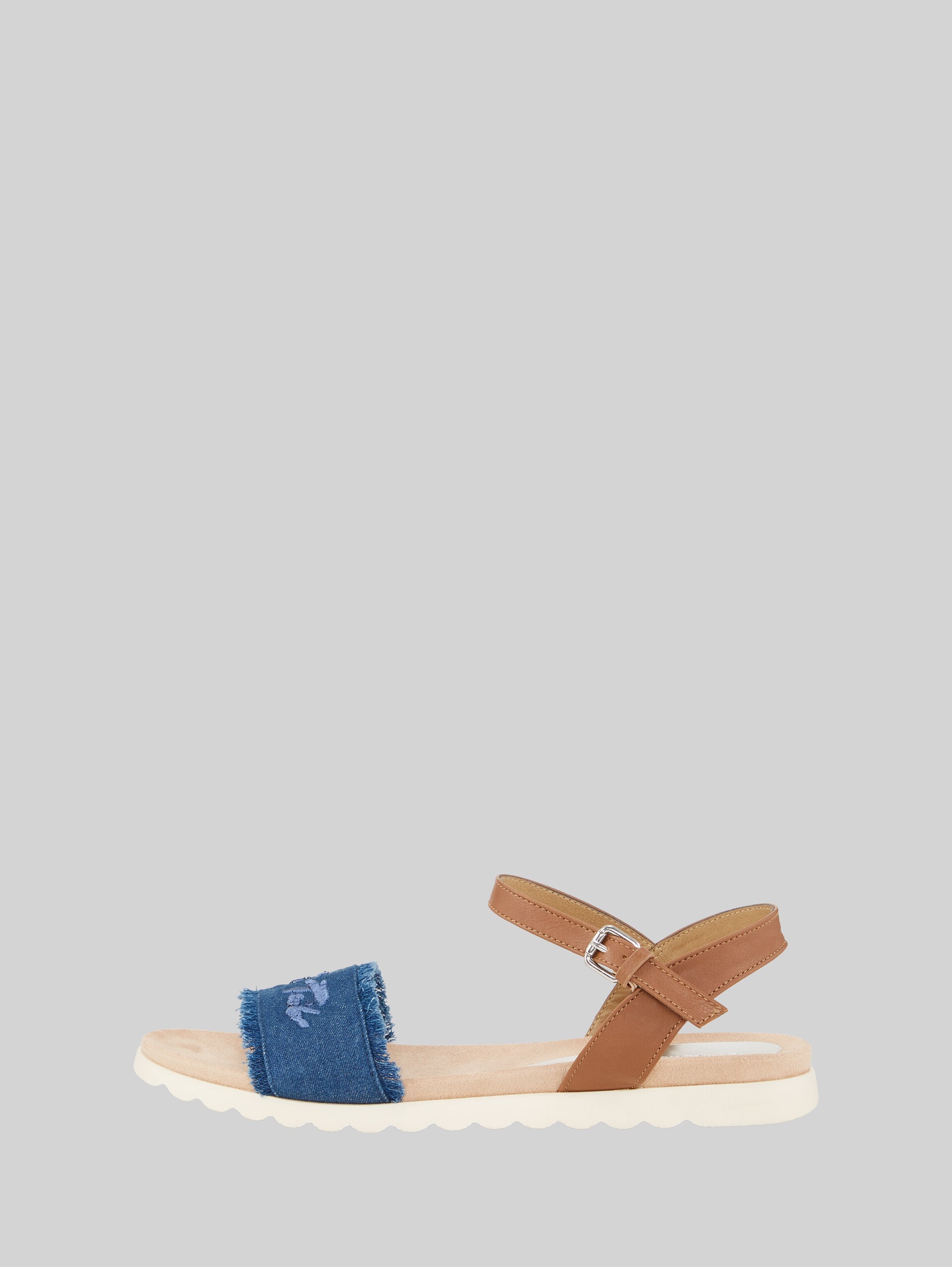 Sandale mit Logoprint - sky - seitliche Produkt-Ansicht