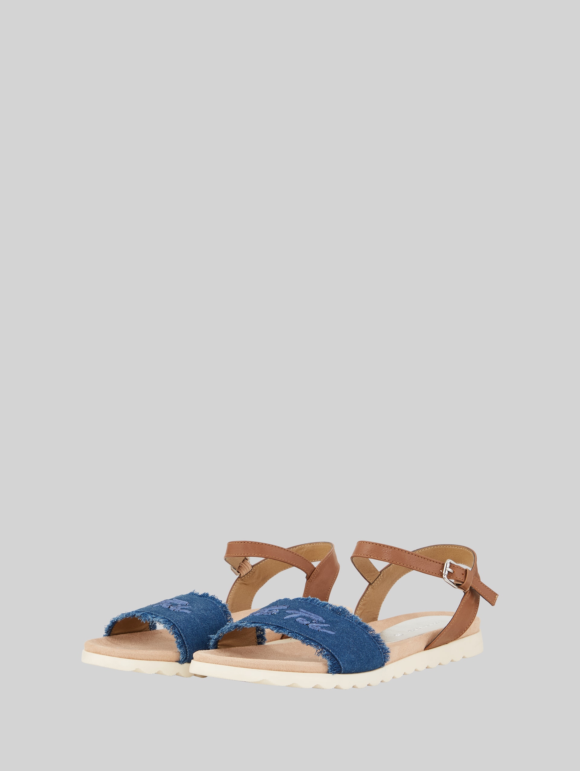 Sandale mit Logoprint - sky - seitliche Produkt-Ansicht