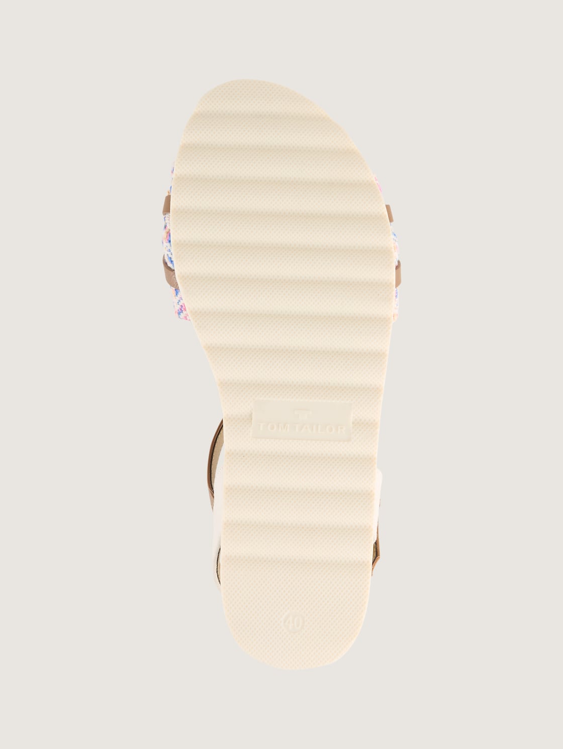 Flache Sandalen mit Flechtmuster - blue-multi - Produkt-Ansicht Sohle