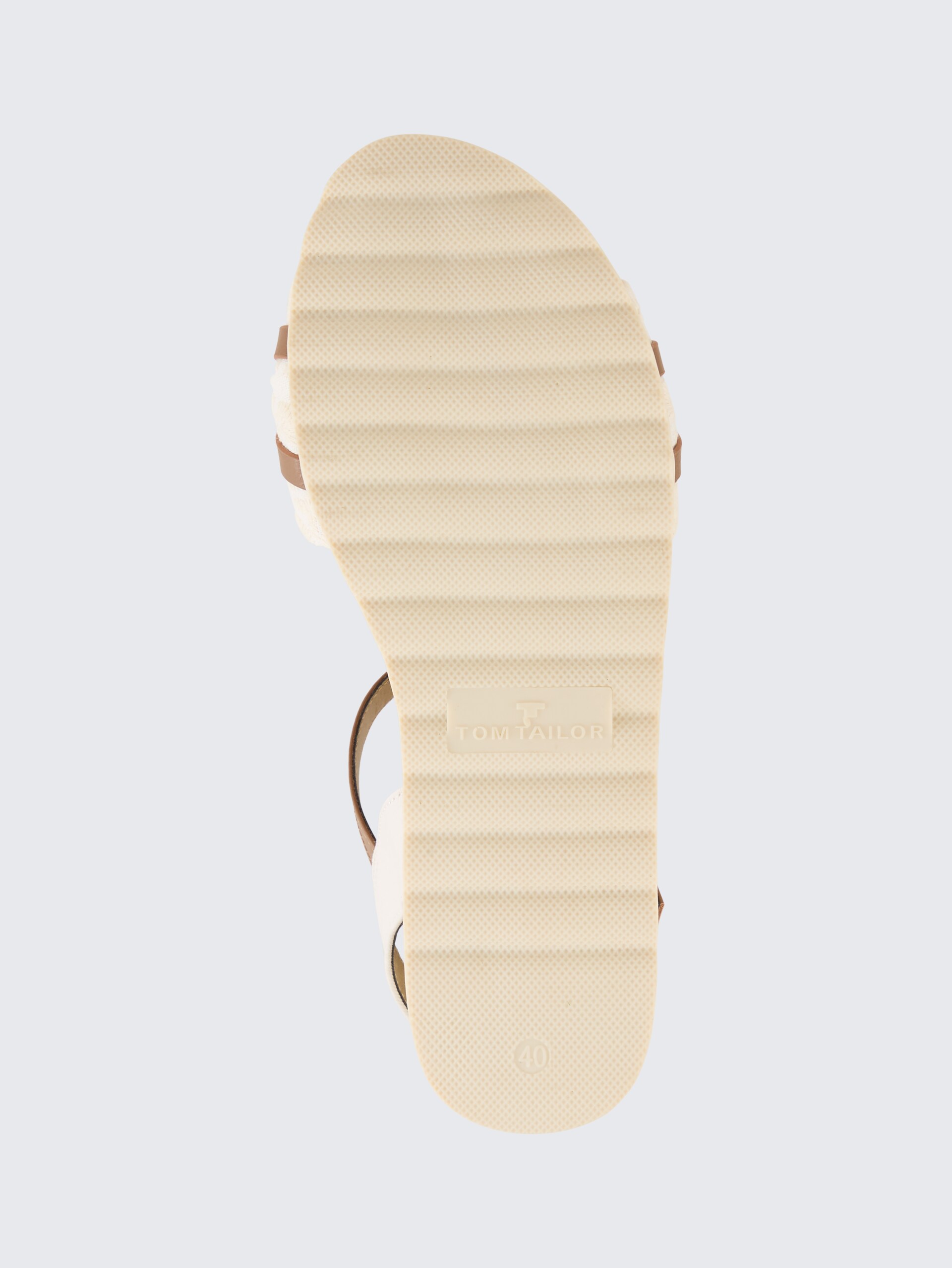 Flache Sandalen mit Stickereien - offwhite - Produkt-Ansicht Sohle