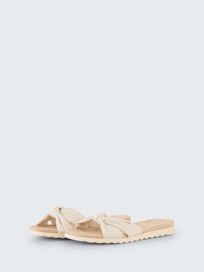 Flat sandals with soft soles by Women, offwhite