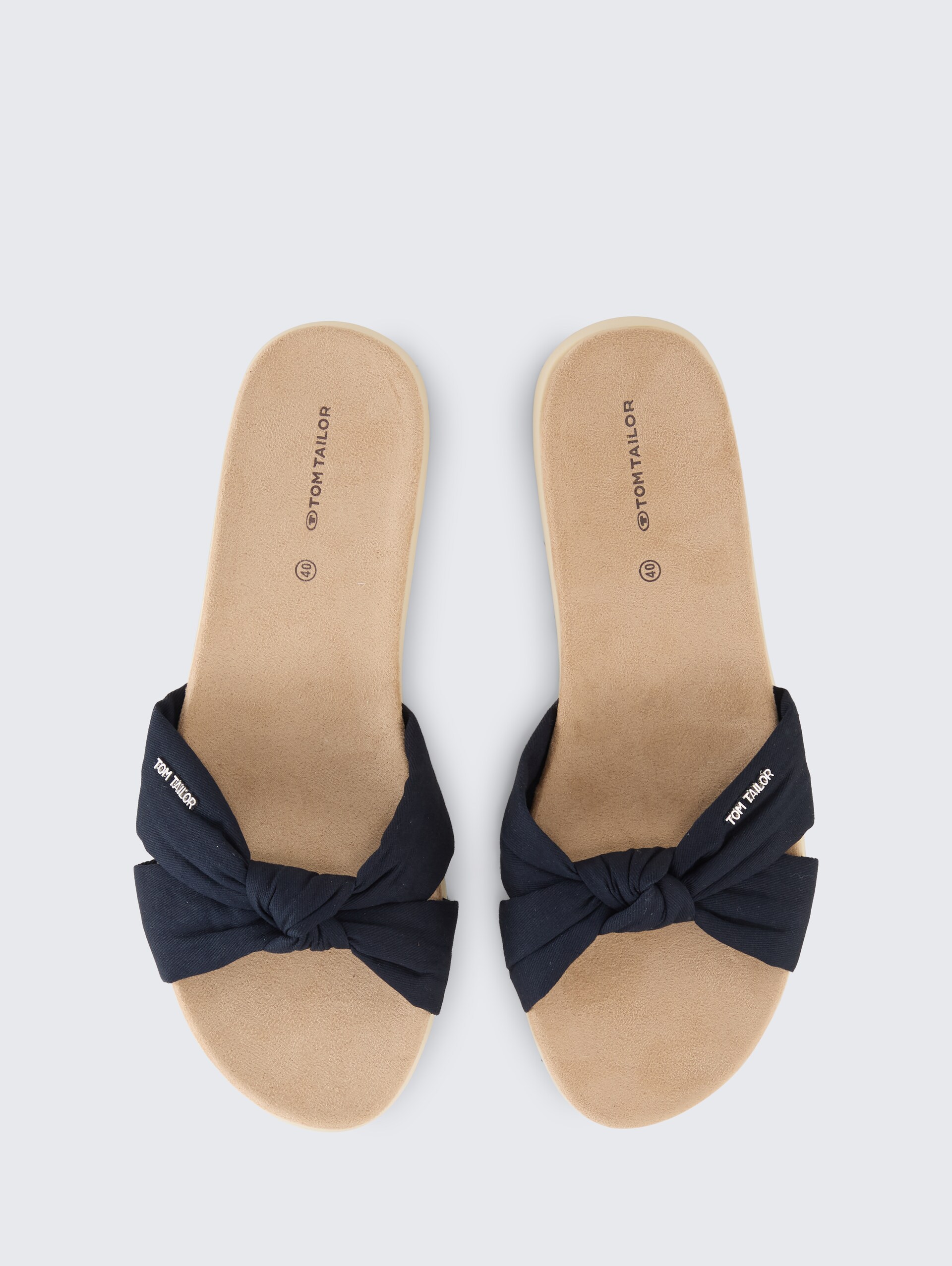 Platte sandalen met zachte zool - navy - Bovenaanzicht product 