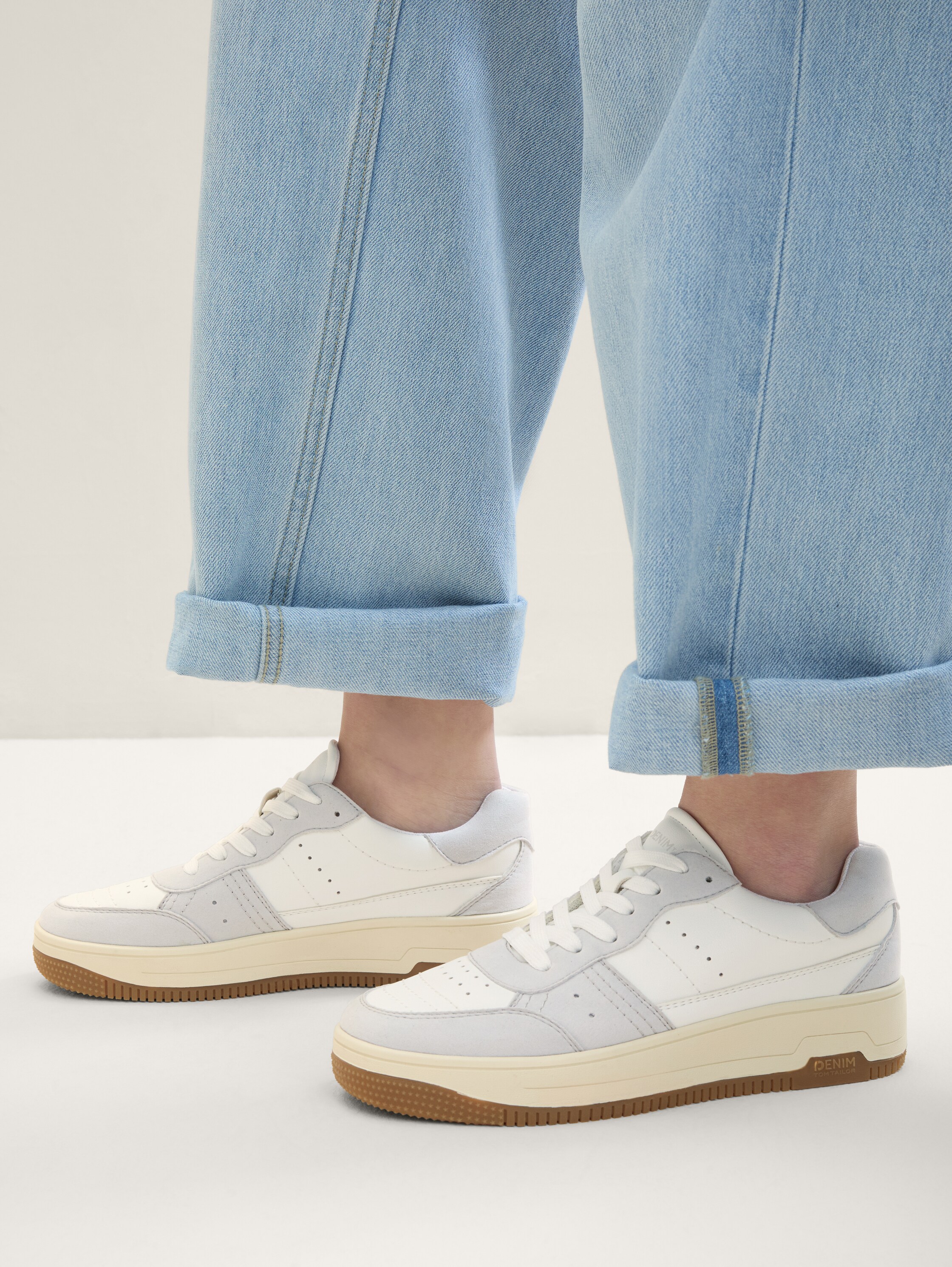 Kunstleder-Sneaker - light_greywhite - 