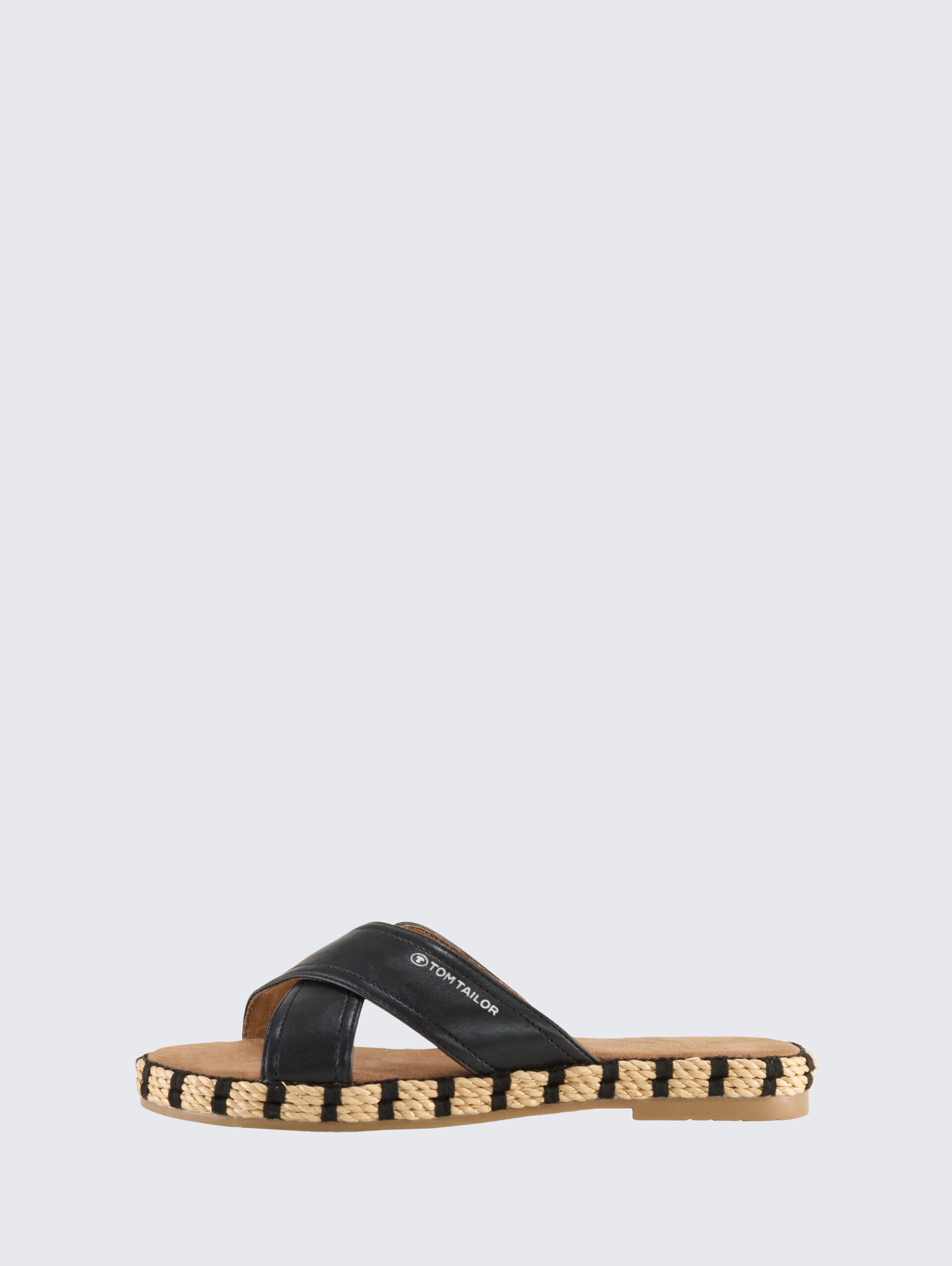 Sandalen mit Bastsohle - black - seitliche Produkt-Ansicht