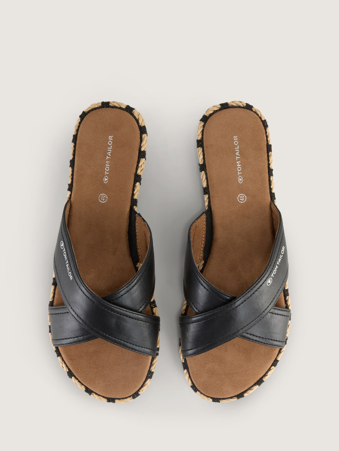 Sandalen mit Bastsohle - black - Produkt-Ansicht von oben 