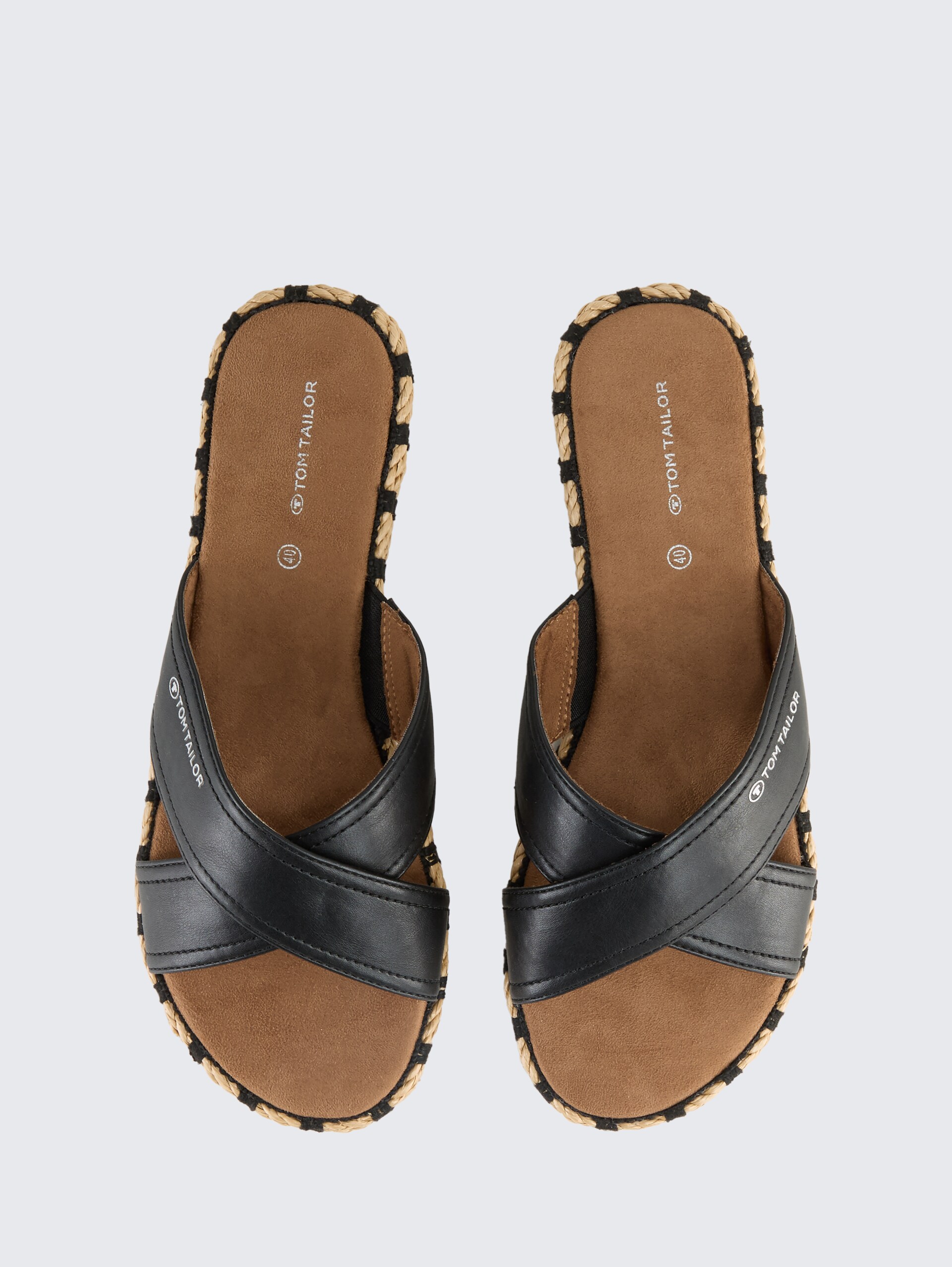 Sandalen mit Bastsohle - black - Produkt-Ansicht von oben 