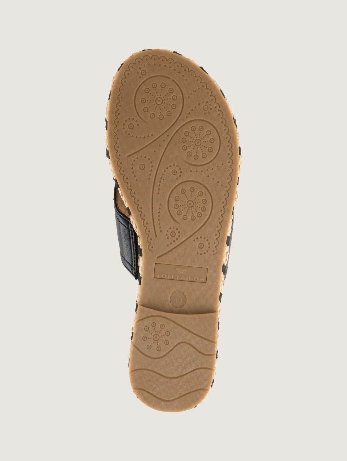 Sandalen mit Bastsohle - black - Produkt-Ansicht Sohle