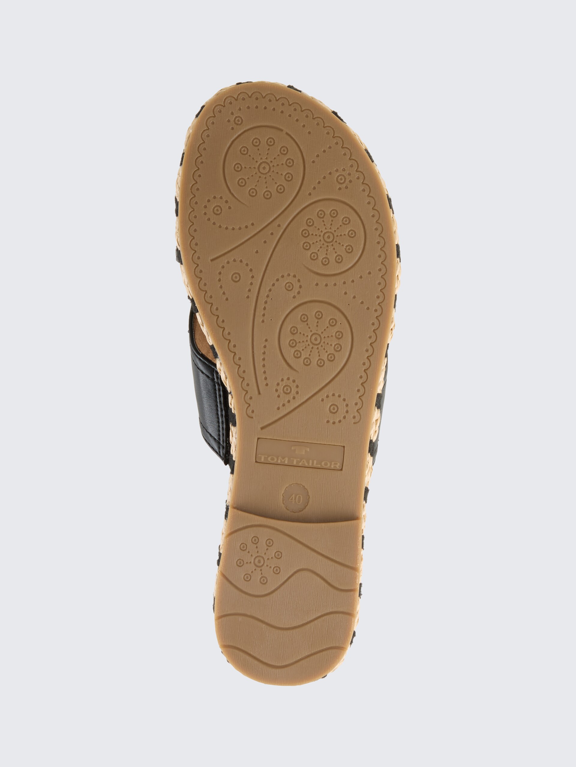 Sandalen mit Bastsohle - black - Produkt-Ansicht Sohle
