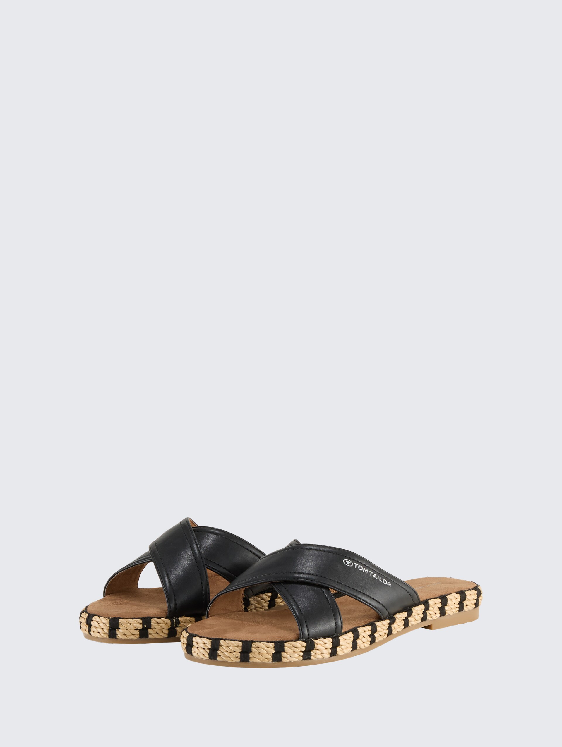 Sandalen mit Bastsohle - black - seitliche Produkt-Ansicht