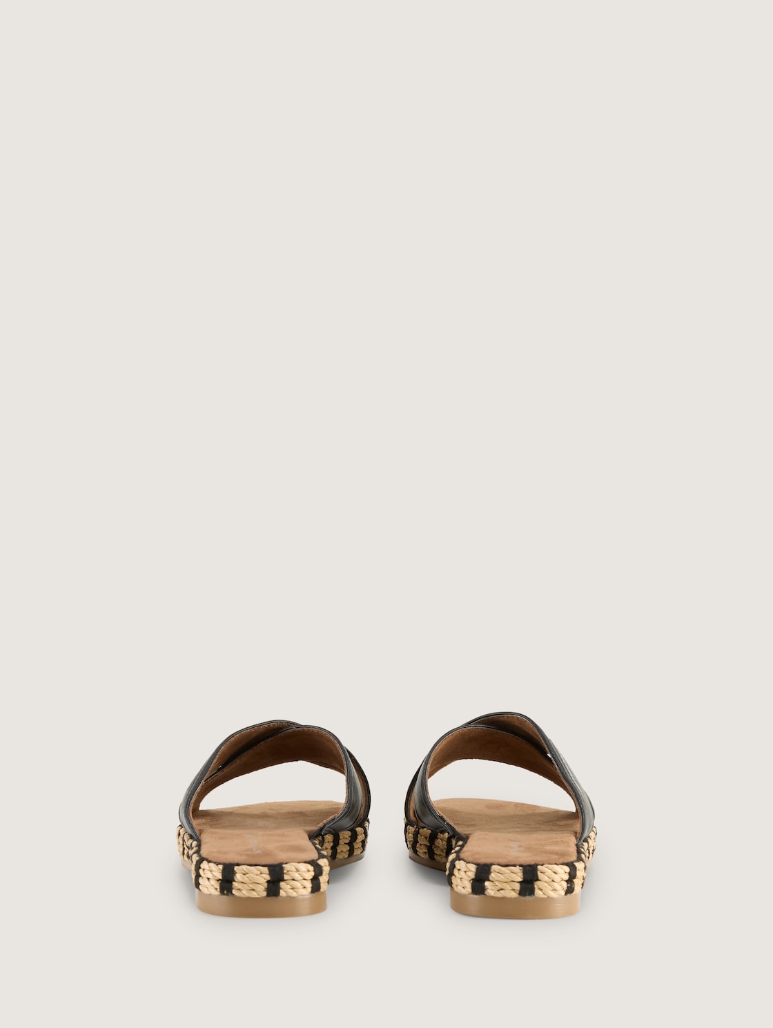 Sandalen mit Bastsohle - black - Produkt-Rückansicht