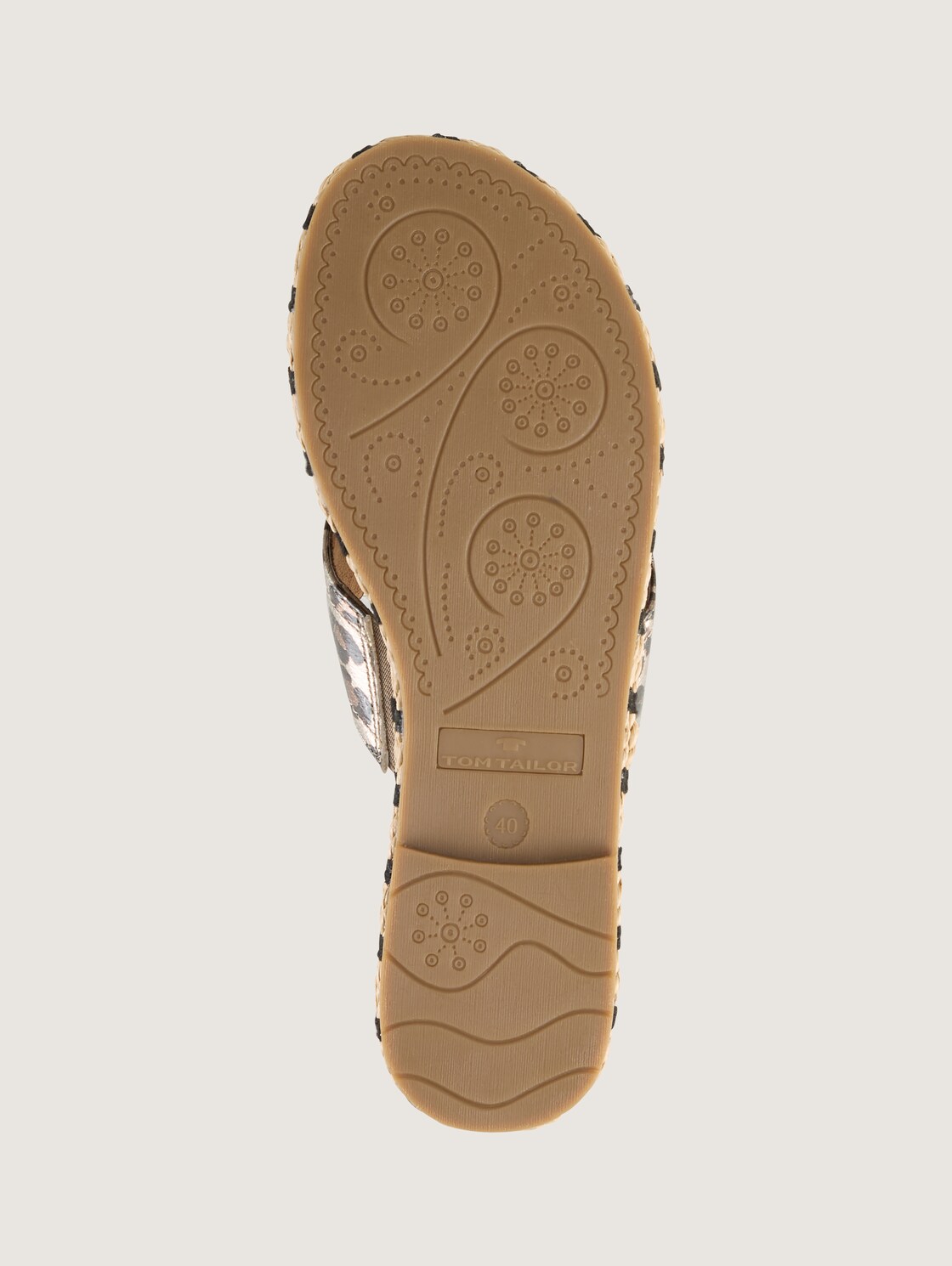 Flache Sandalen mit Animal-Print - silver - Produkt-Ansicht Sohle