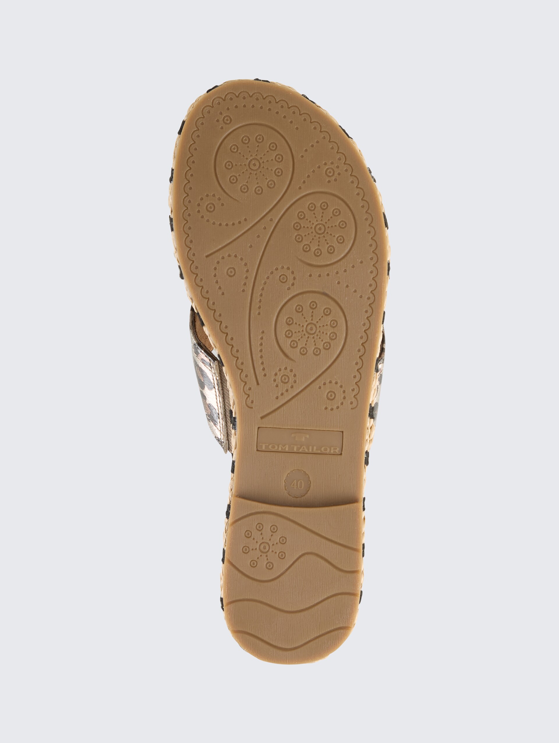 Flache Sandalen mit Animal-Print - silver - Produkt-Ansicht Sohle