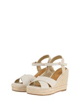 Niet geselecteerd, Sandalen met sleehak door , beige