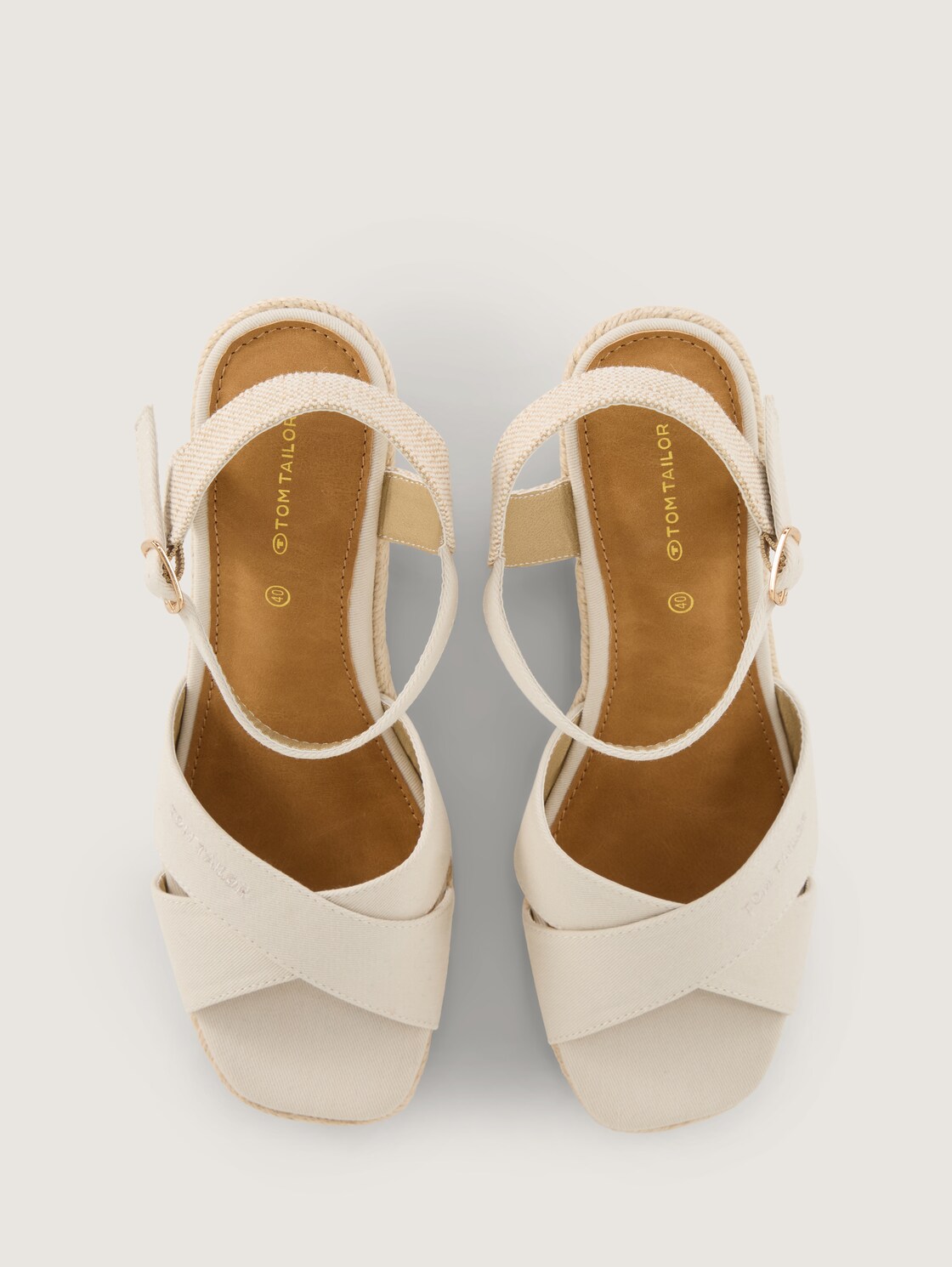 Sandalen mit Keilabsatz - offwhite - Produkt-Ansicht von oben 