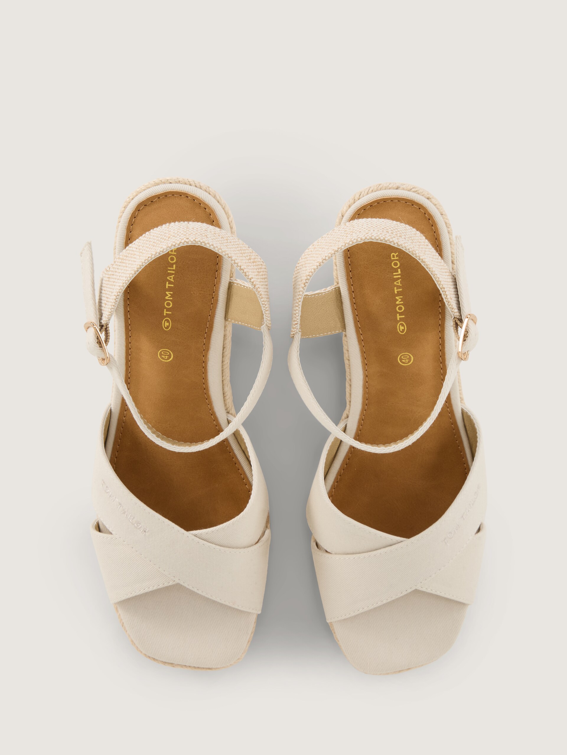 Sandalen mit Keilabsatz - offwhite - Produkt-Ansicht von oben 