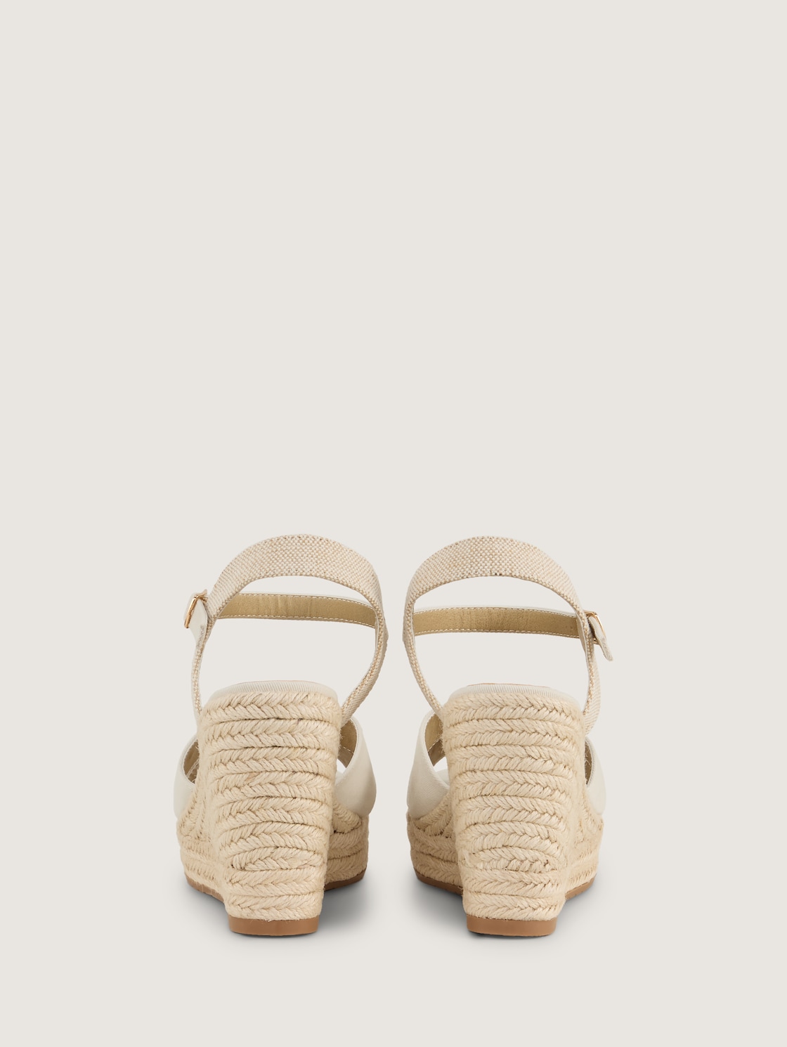 Sandalen mit Keilabsatz - offwhite - Produkt-Rückansicht