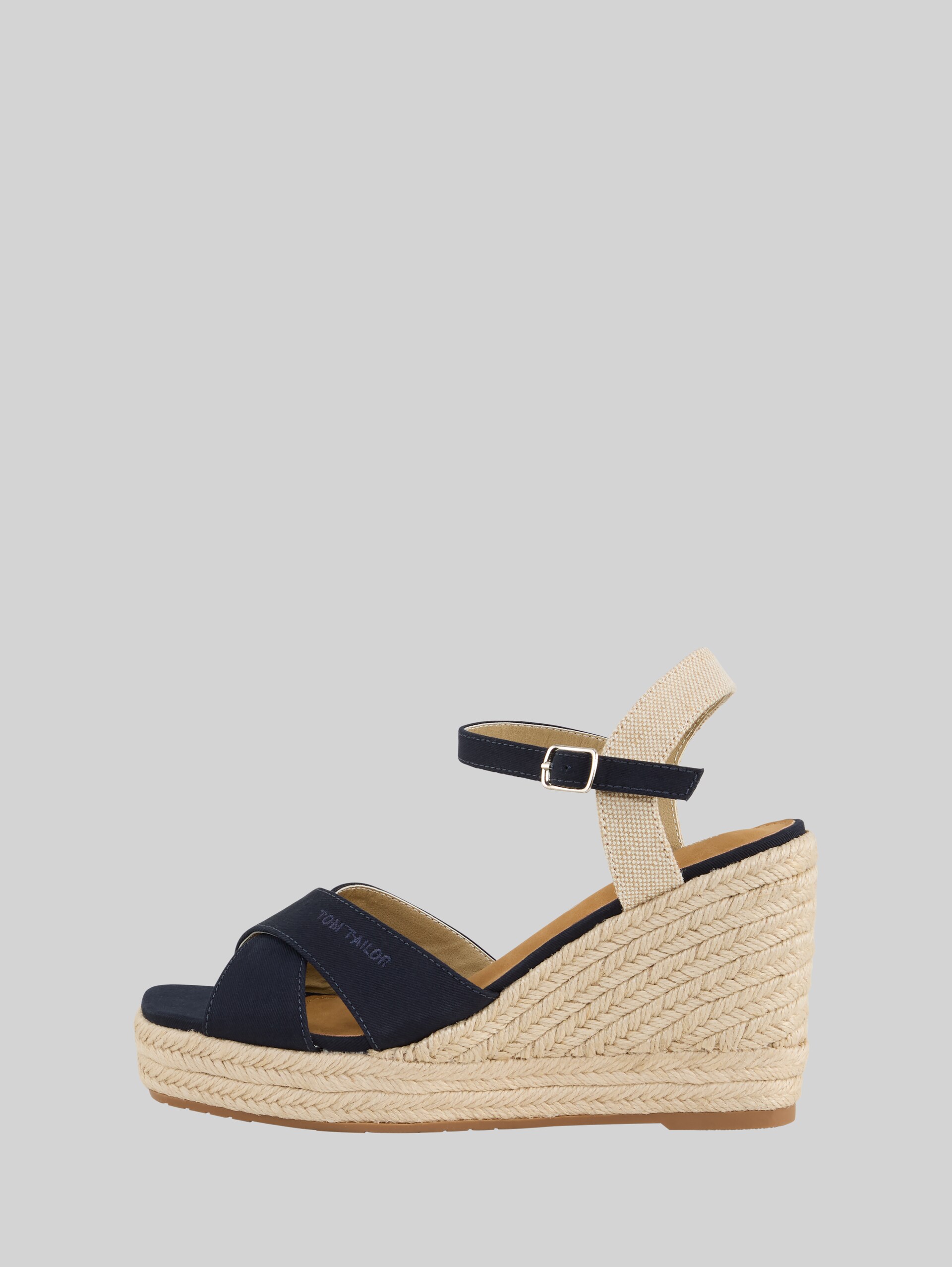 Sandals with wedge heels - navy - Product detail view