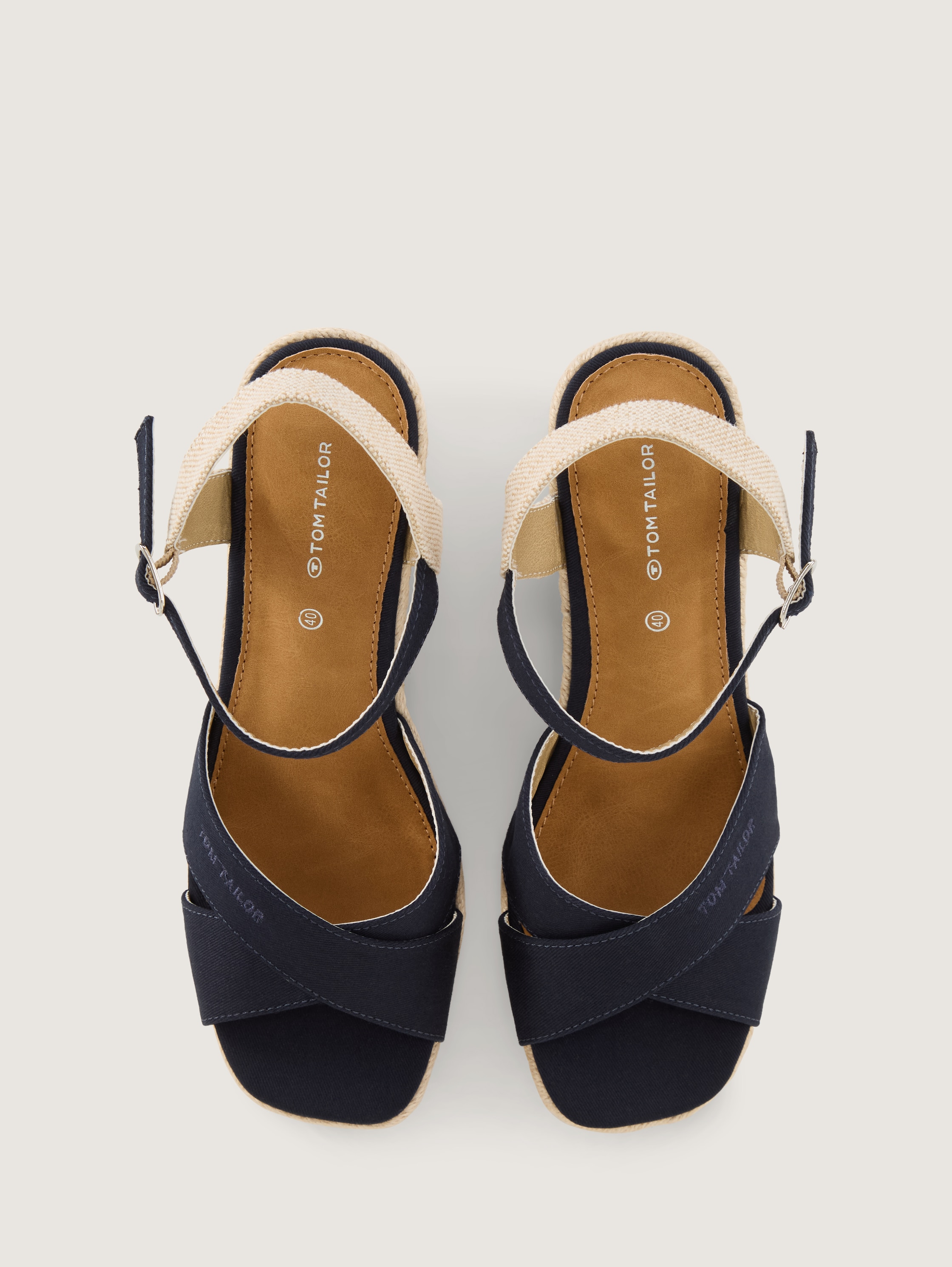 Sandalen met sleehak - navy - 