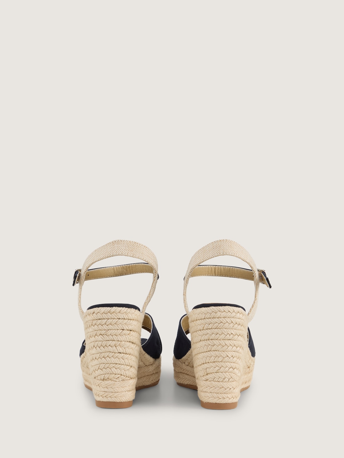 Sandalen mit Keilabsatz - navy - Produkt-Rückansicht