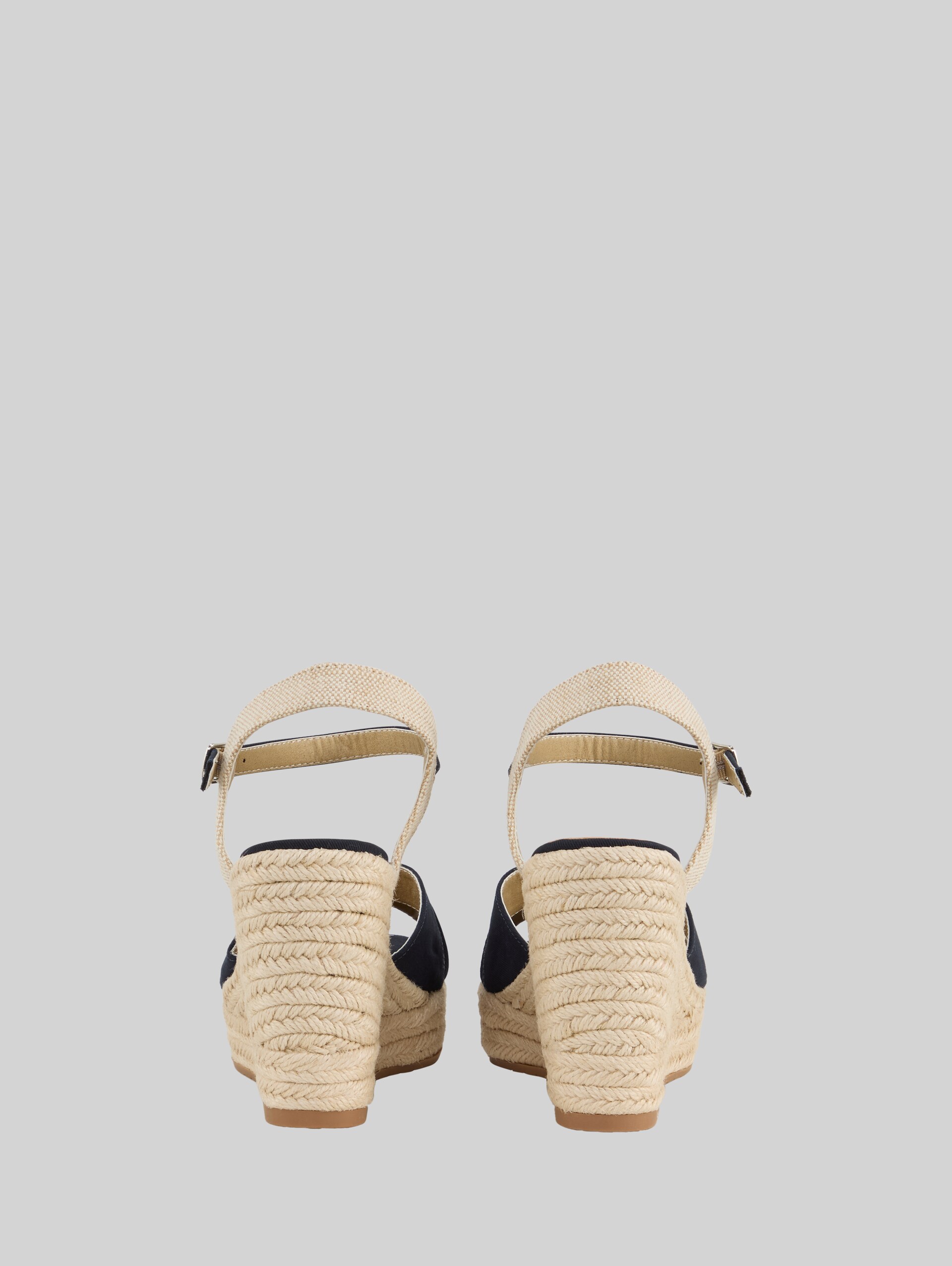 Sandals with wedge heels - navy - Product rear view
