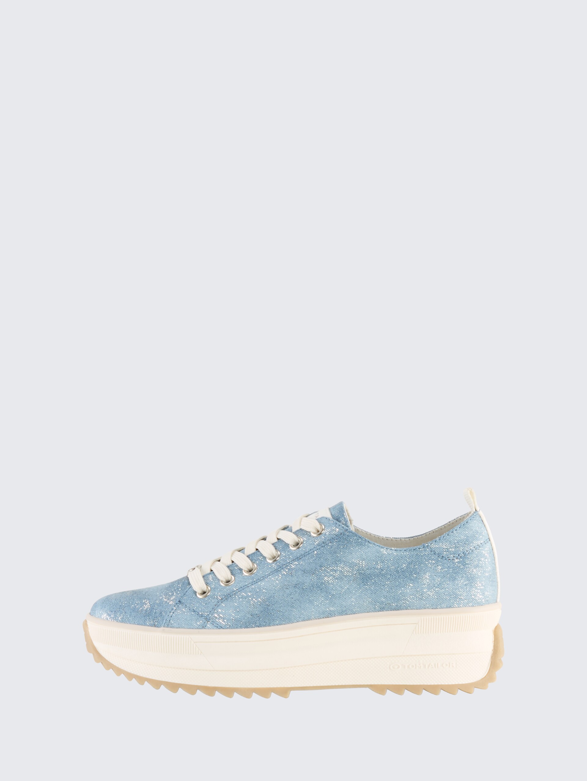 Sneaker mit Plateau - jeans - seitliche Produkt-Ansicht