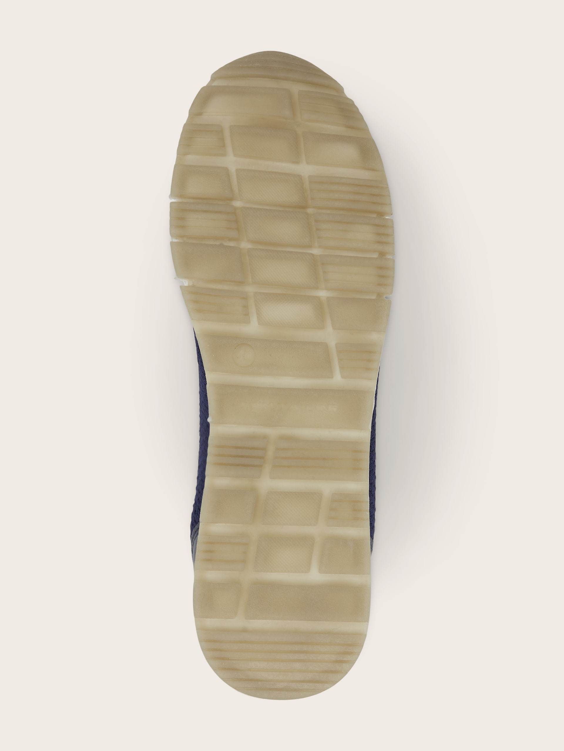 Sneaker met mesh inzetstuk - navy - Productaanzicht zool 