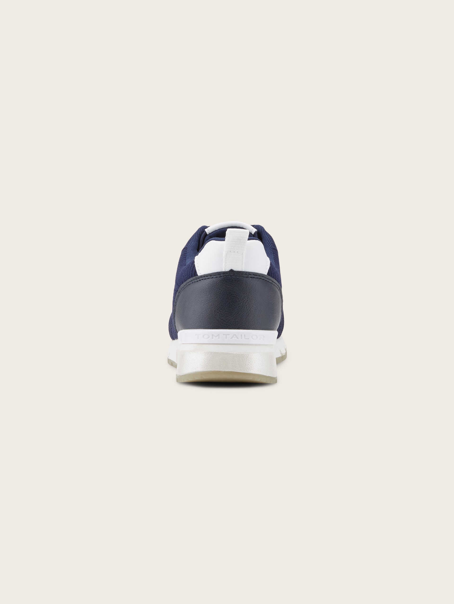 Sneaker met mesh inzetstuk - navy - Achteraanzicht product