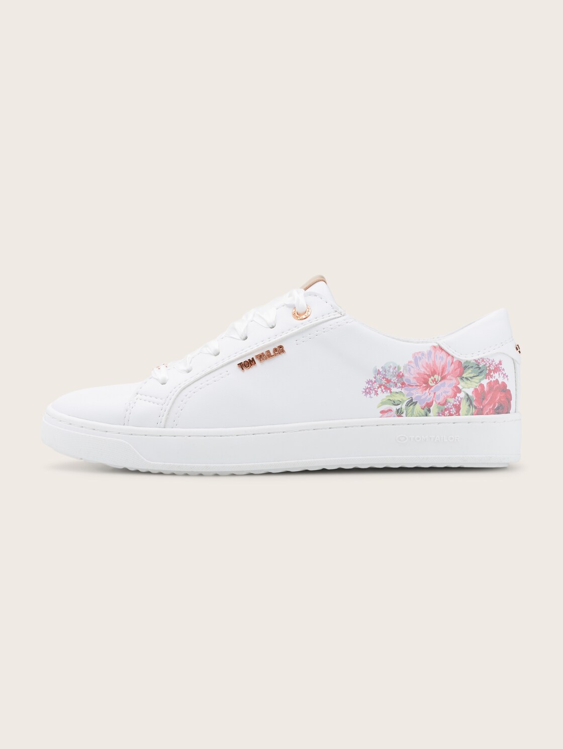 Sneaker mit Blumen-Print - white - seitliche Produkt-Ansicht