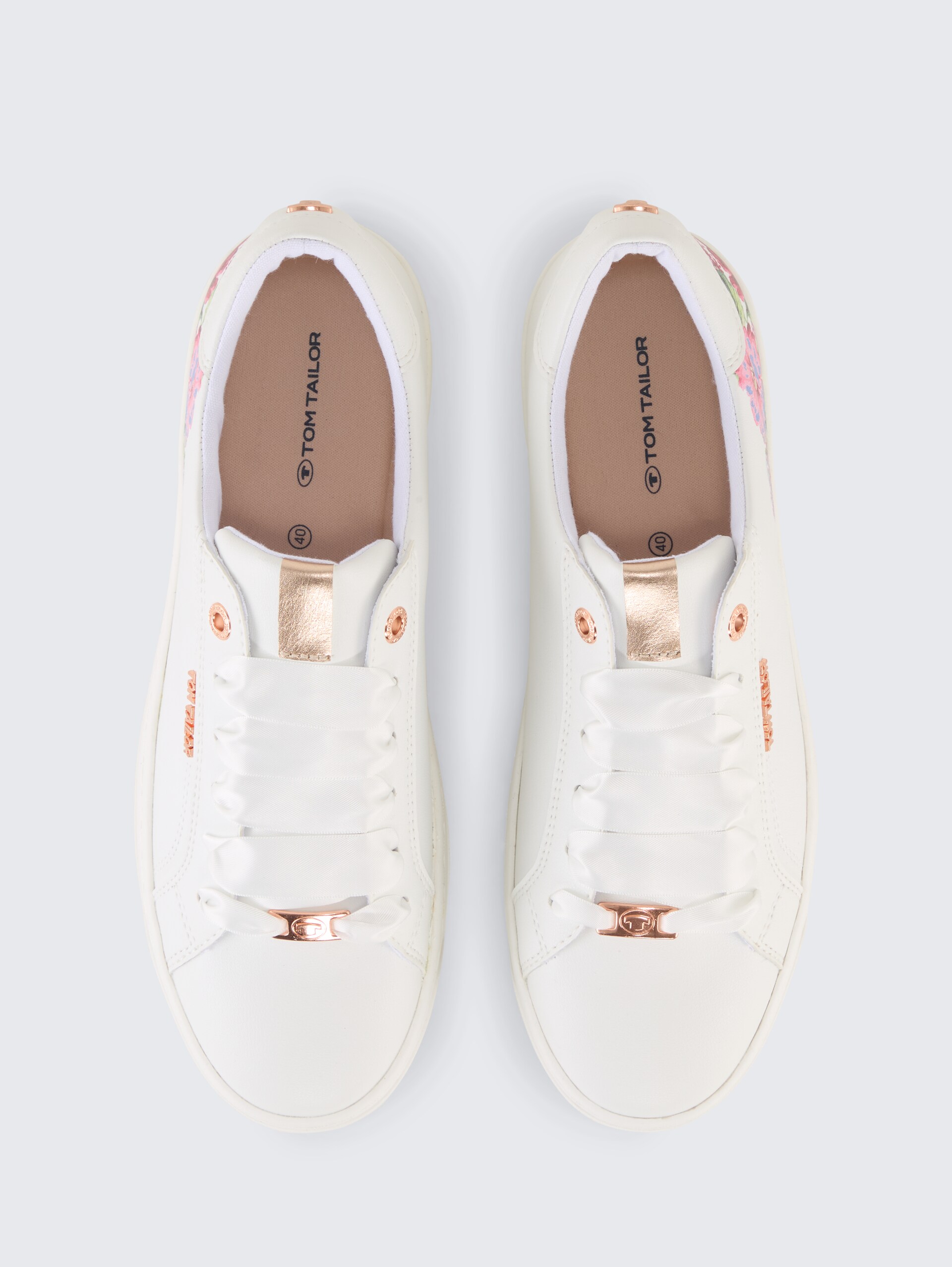 Sneaker mit Blumen-Print - white - Produkt-Ansicht von oben 