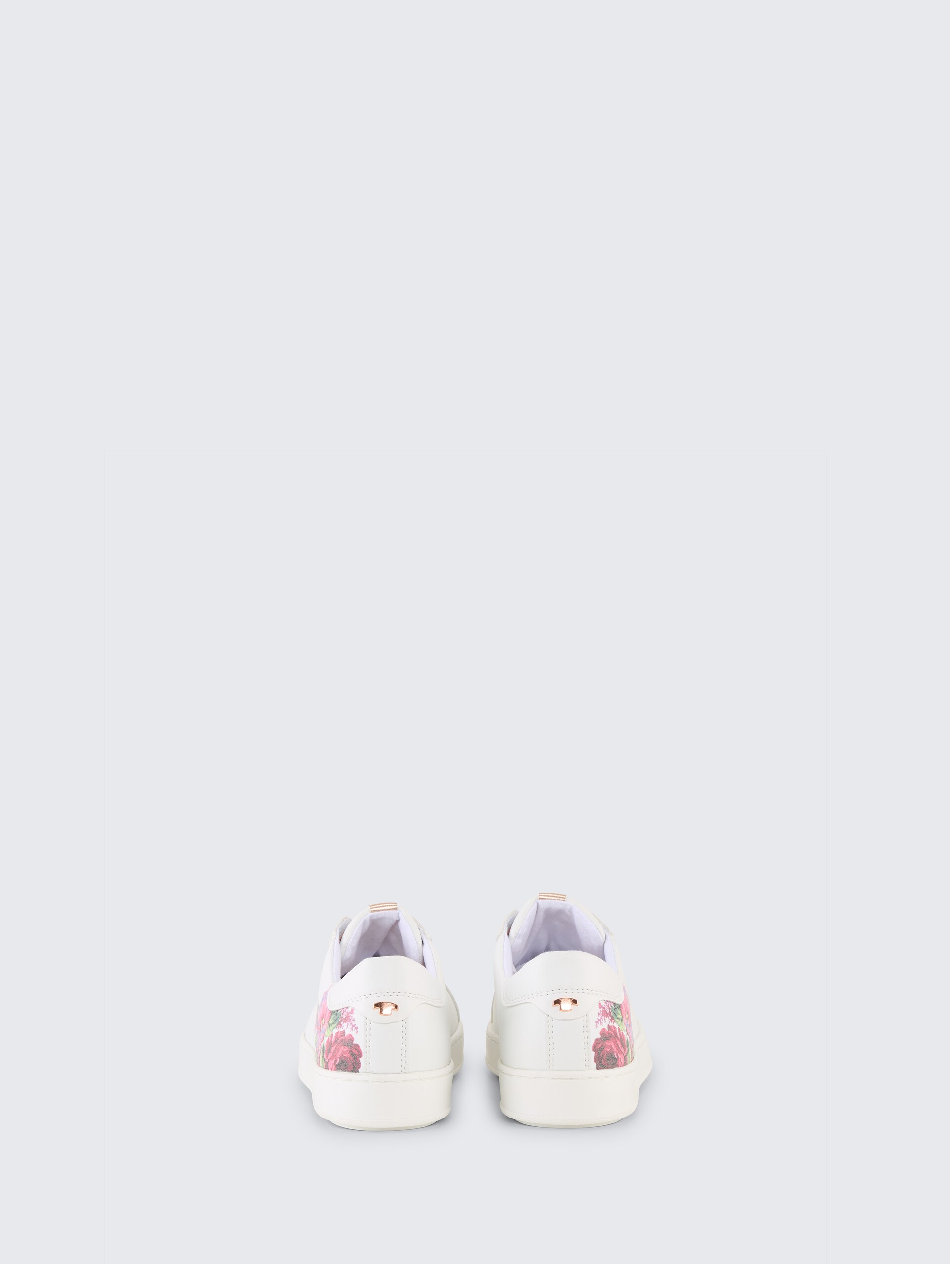 Sneaker mit Blumen-Print - white - Produkt-Rückansicht