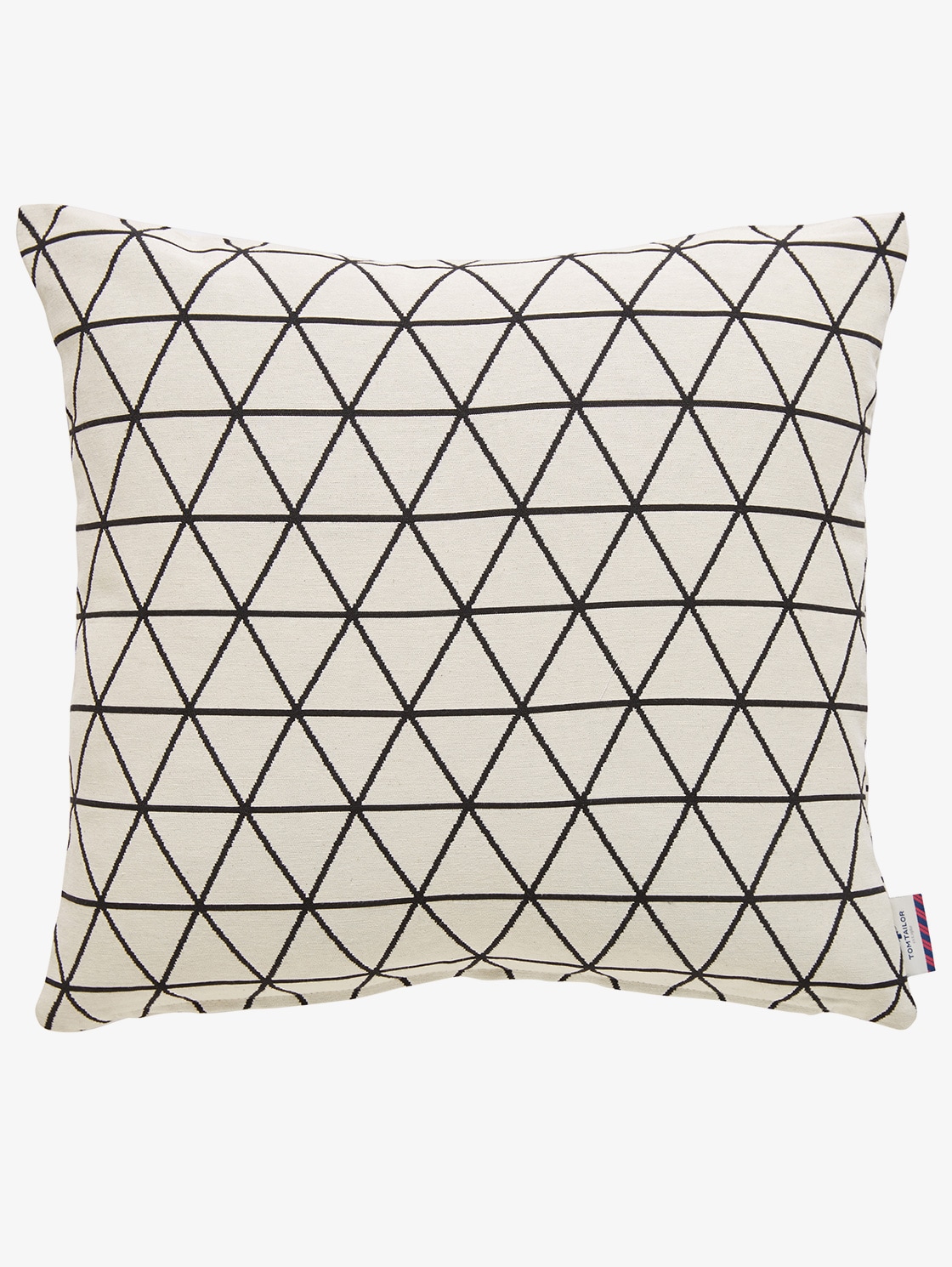 Kissenhülle mit Dreiecksmuster - black / schwarz