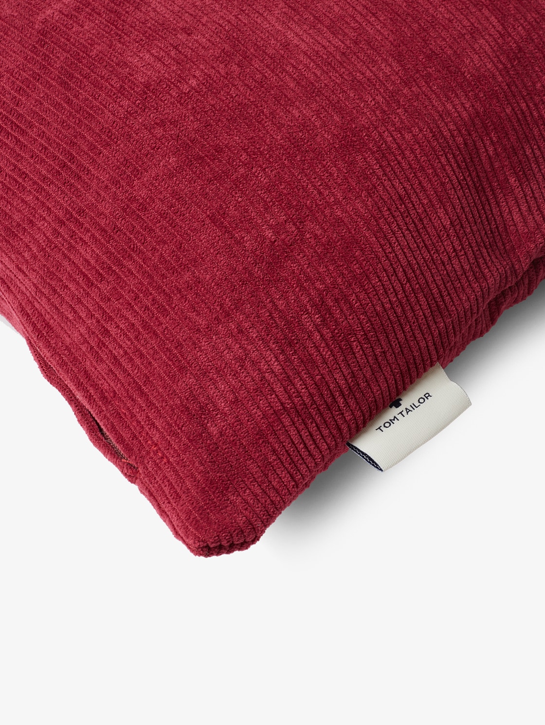 Kussenhoes in koordlook - wine-red