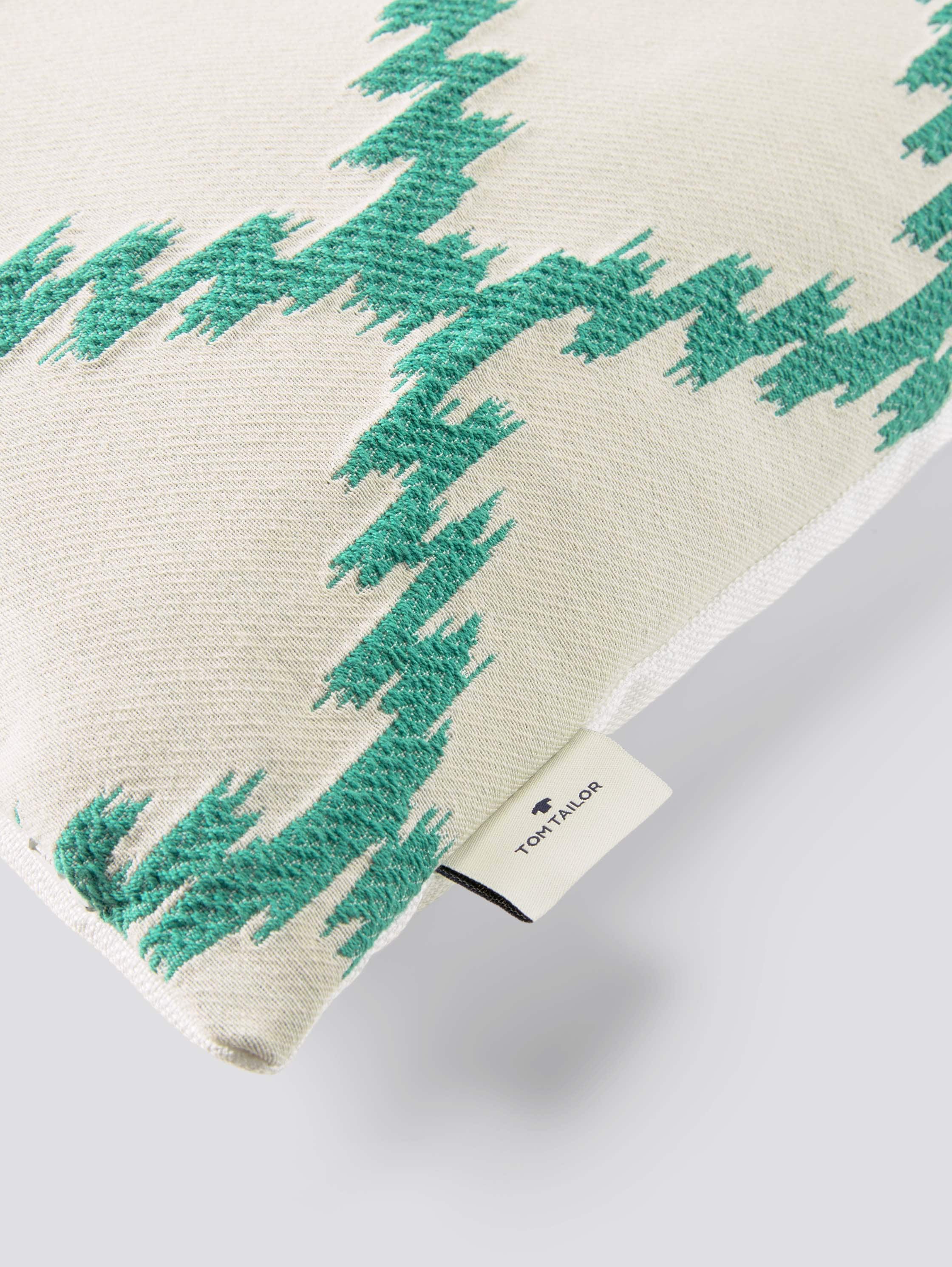 Housse de coussin réversible à carreaux dentelés - petrol