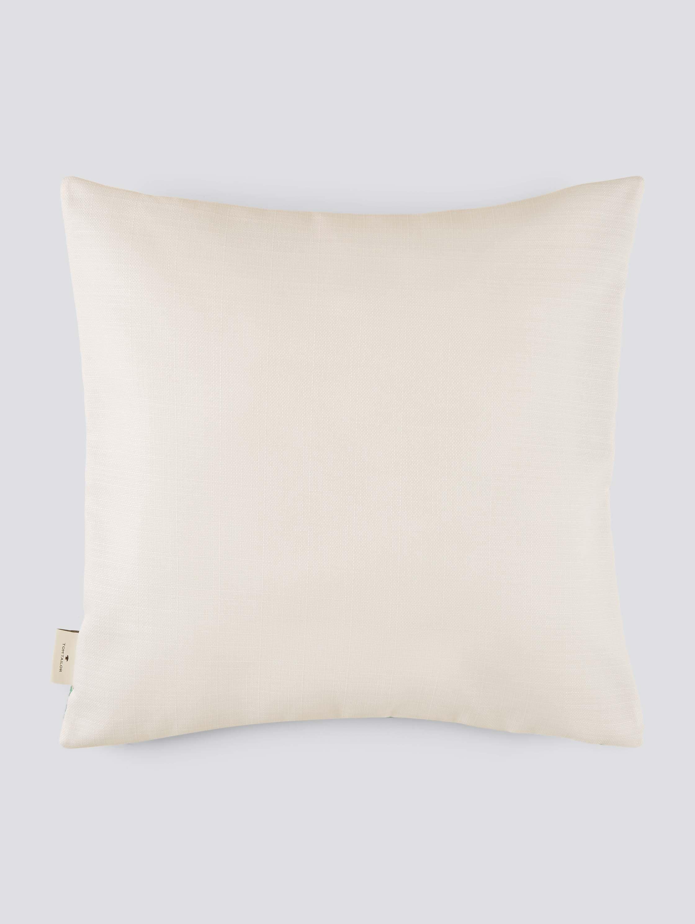 Housse de coussin réversible à carreaux dentelés - petrol